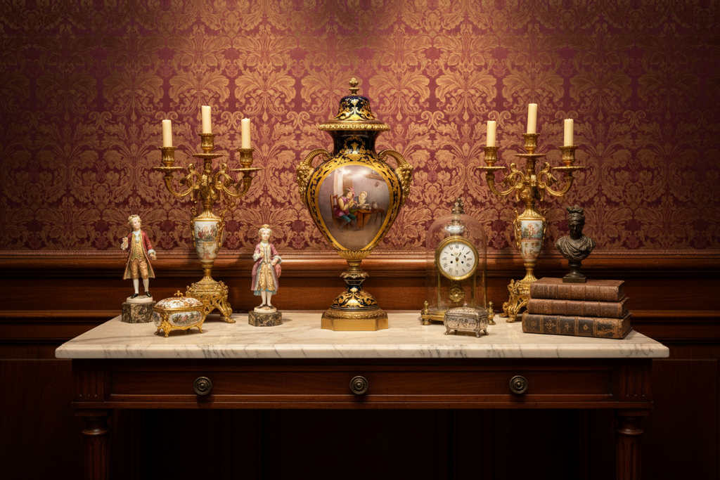 Hand-painted Sèvres urn