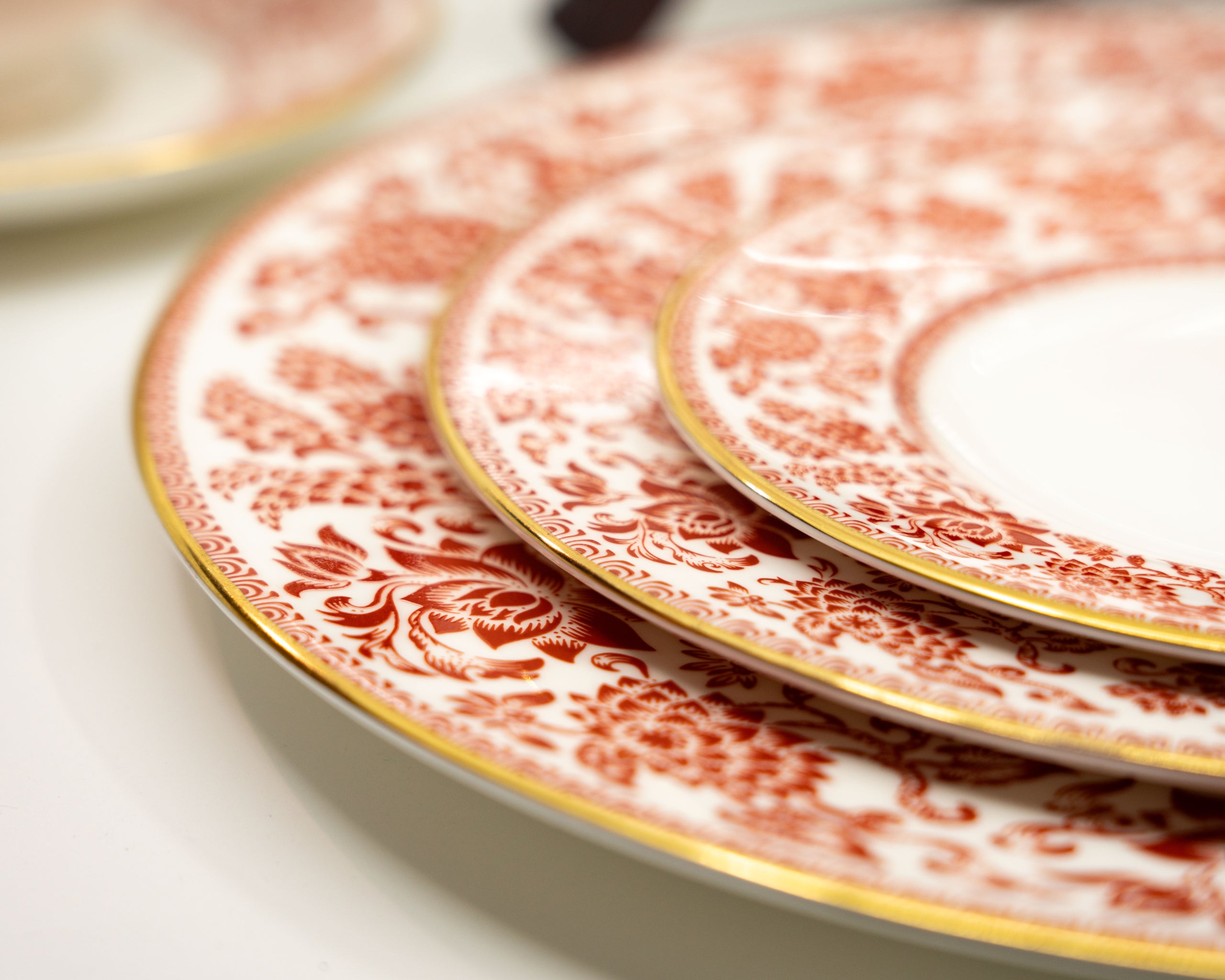 レア品　Wedge レッドスプレンダー|WEDGWOOD公式オンラインストア 2枚セット プレート damask Red wood 食器