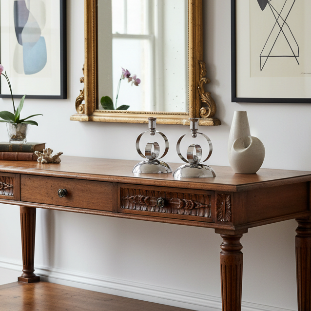 Mid-Century Pair of Candlesticks