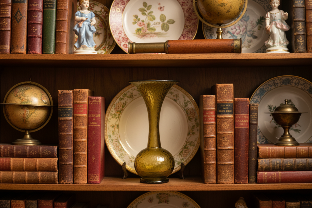 Iridescent trumpet vase