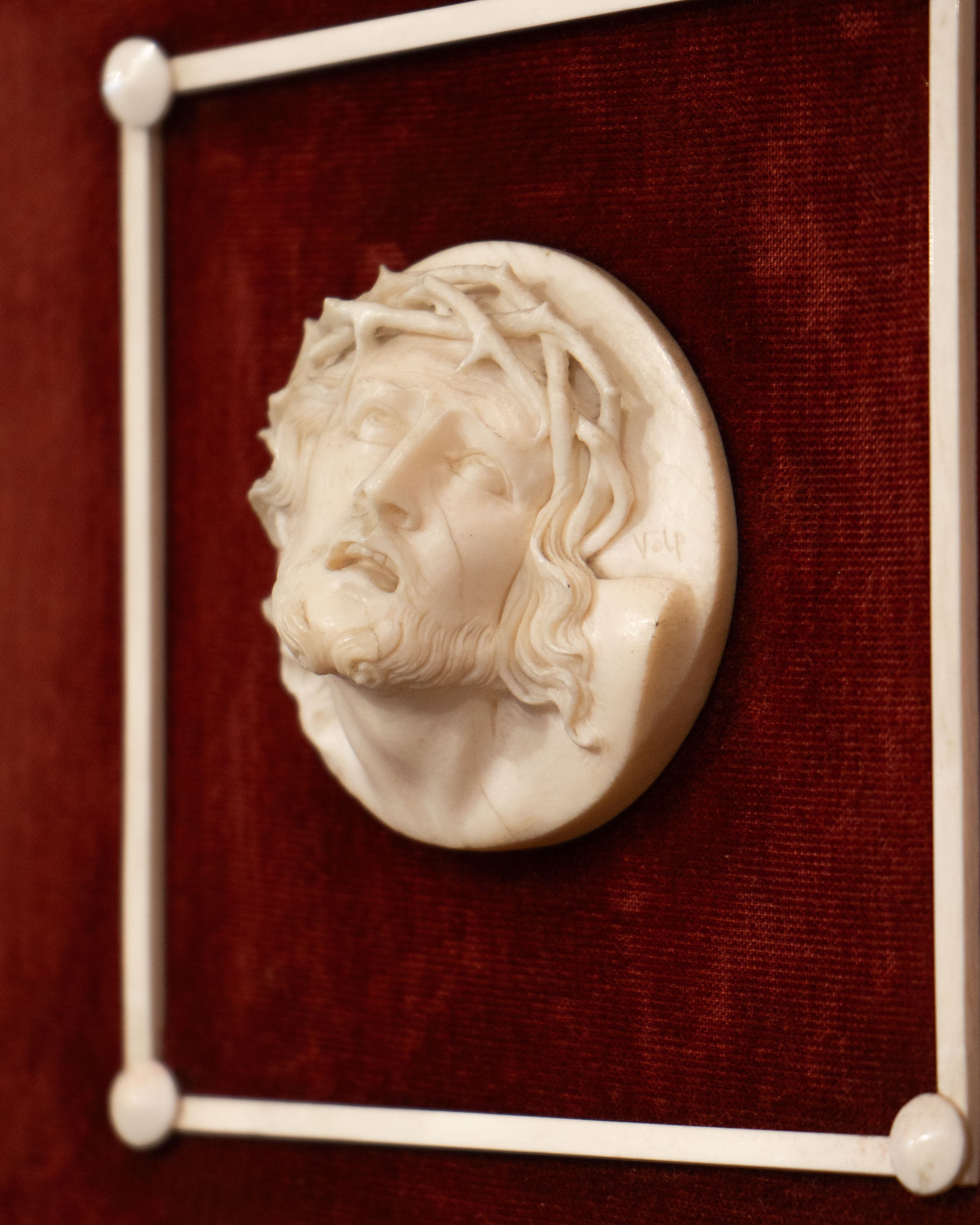 Bas-relief sculpté du Christ — Art sacré, Gênes, XVIIIe