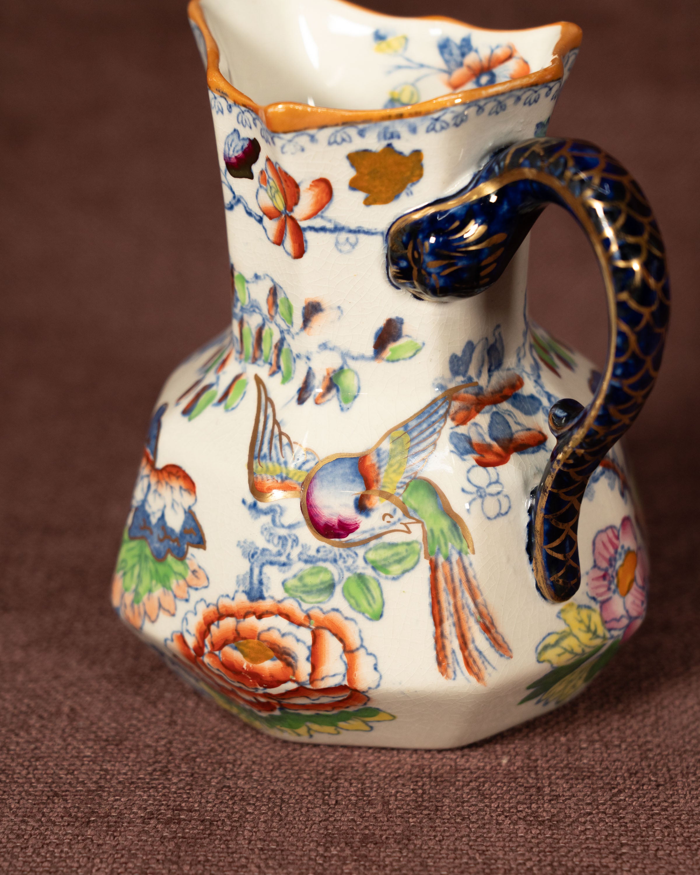 Pichet floral Mason's - Porcelaine anglaise Ironstone