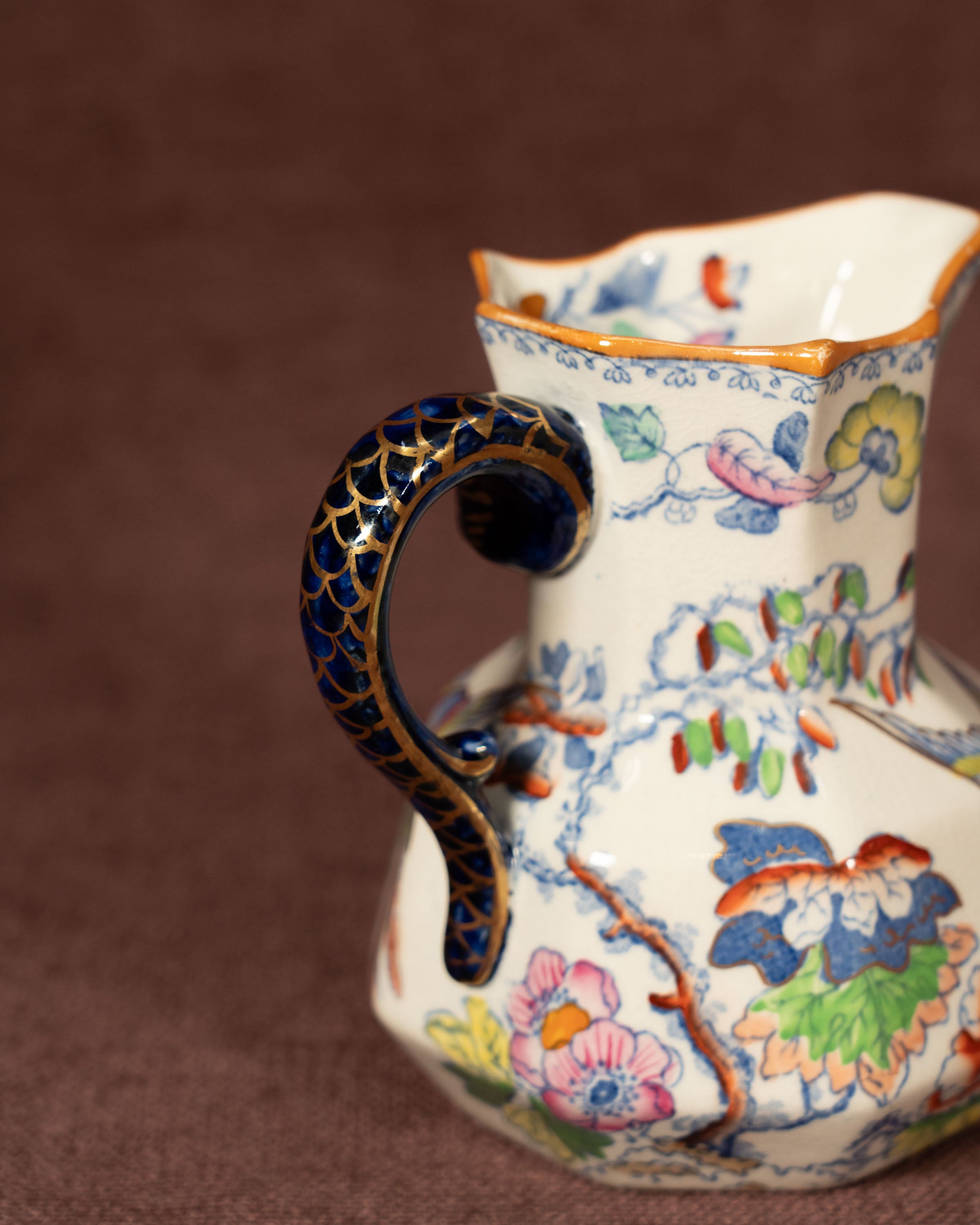 Pichet floral Mason's - Porcelaine anglaise Ironstone