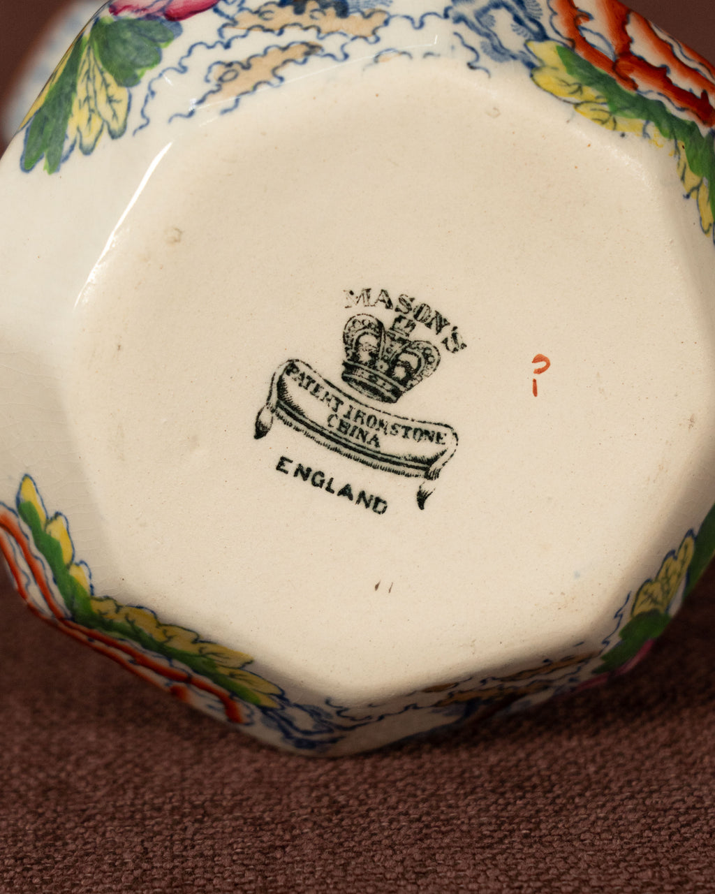 Mason's Floral Pitcher - English Ironstone China
