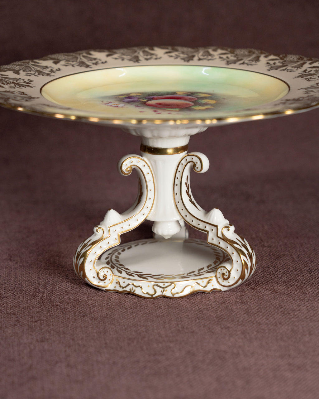 Paragon Fine Bone China Cake Stand — Frederick D. Hall, Double Warrant, 1939–1949