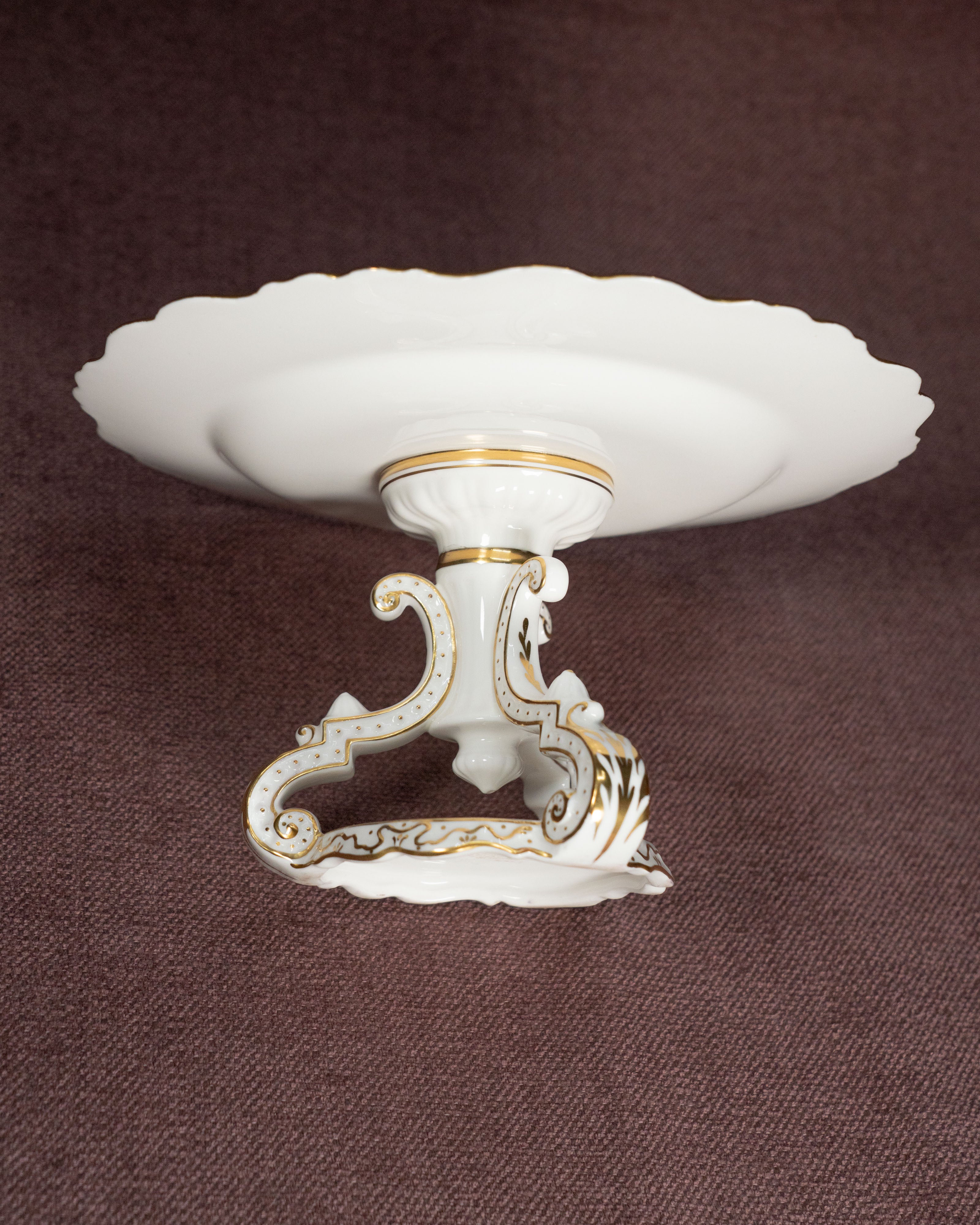 Paragon Fine Bone China Cake Stand — Frederick D. Hall, Double Warrant, 1939–1949