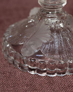 Frosted glass Musketeer candlestick - Cristallerie de Portieux