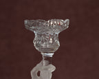 Frosted glass Musketeer candlestick - Cristallerie de Portieux