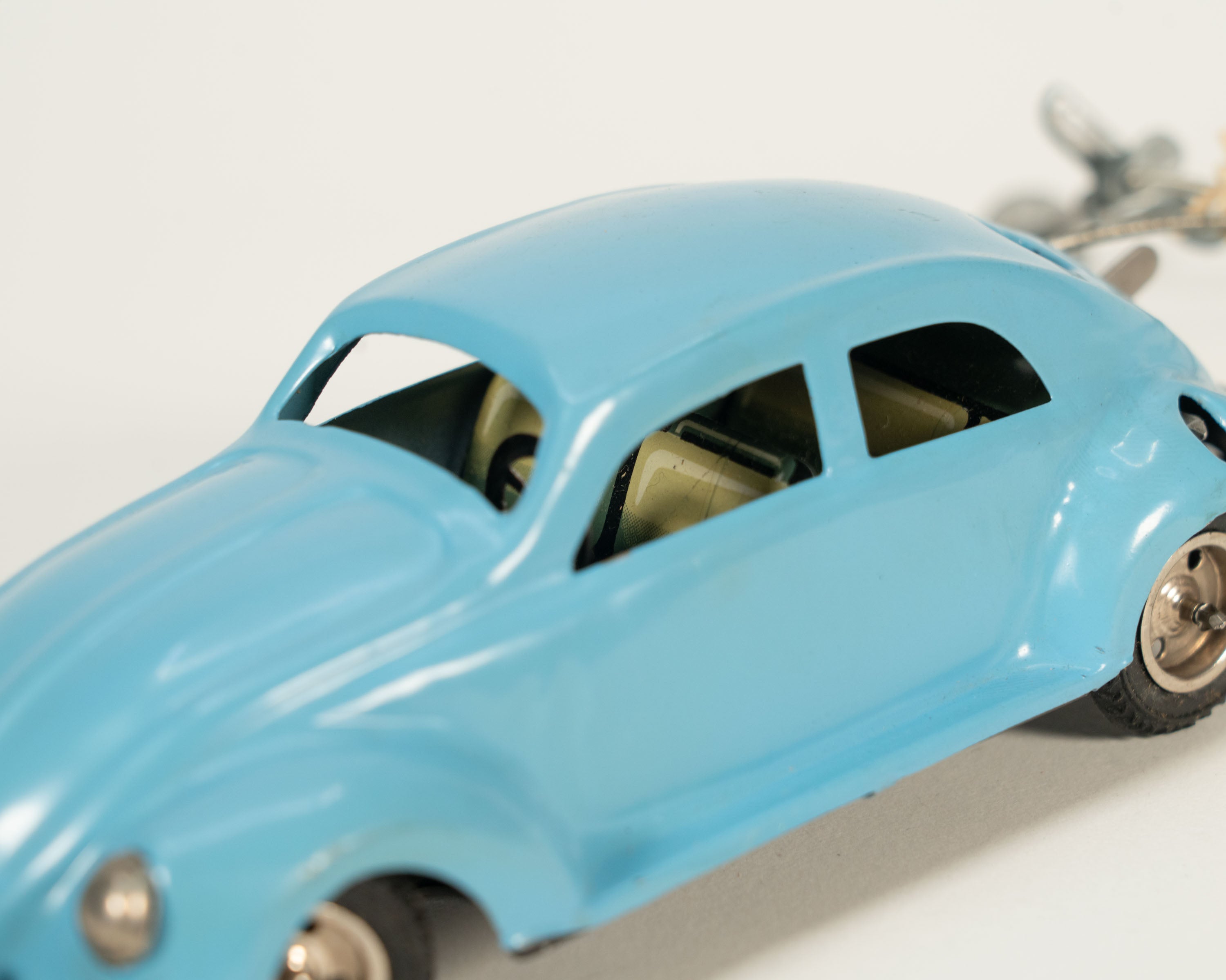 JNF Neuhierl Volkswagen Beetle toy — Occupied Germany, with original box