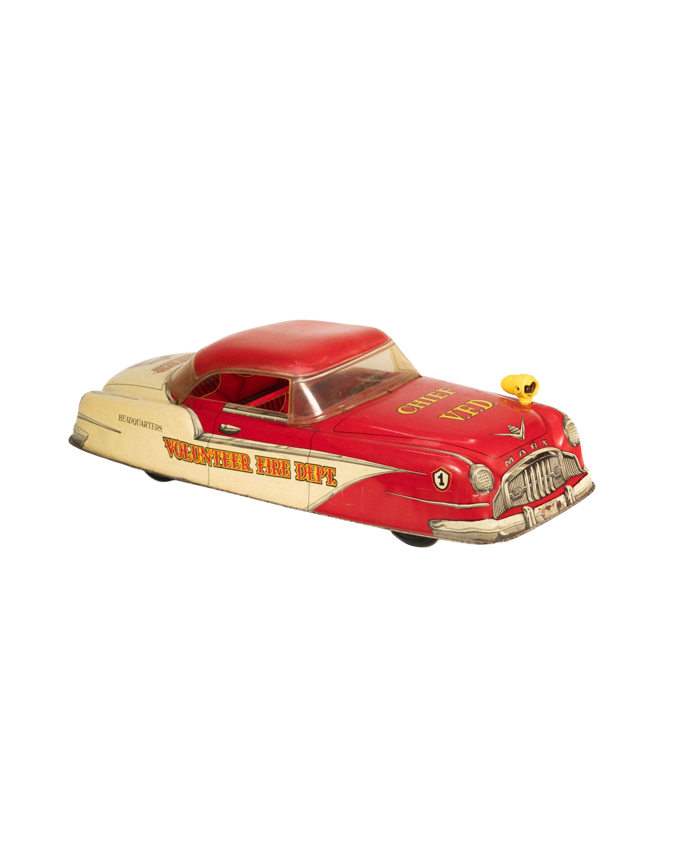 Voiture de pompiers jouet Marx Toys - États-Unis, milieu XXe siècle
