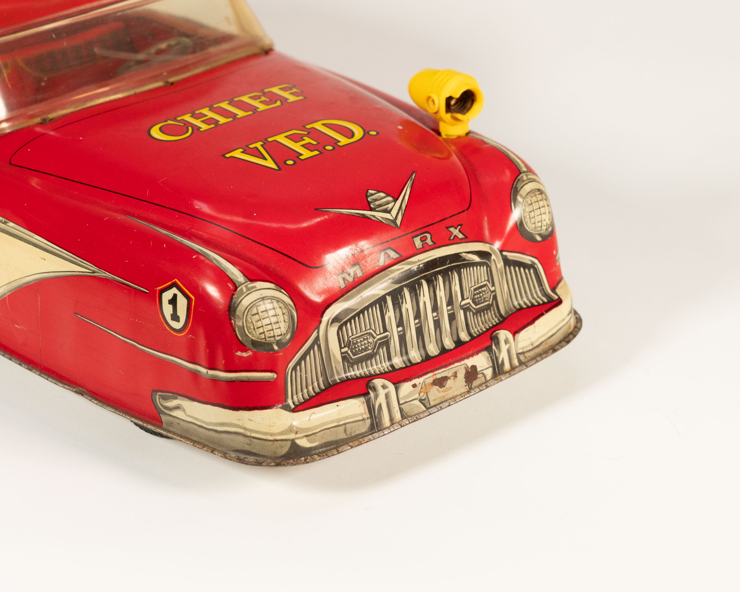 Voiture de pompiers jouet Marx Toys - États-Unis, milieu XXe siècle