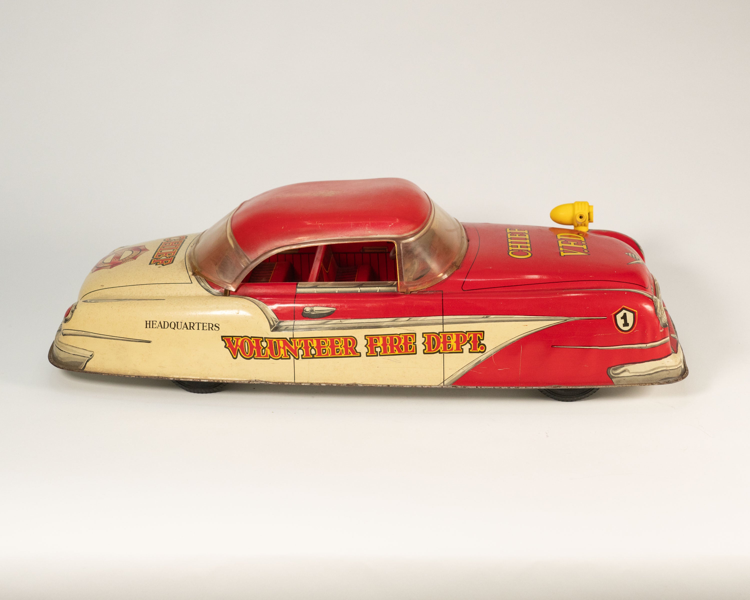 Voiture de pompiers jouet Marx Toys - États-Unis, milieu XXe siècle