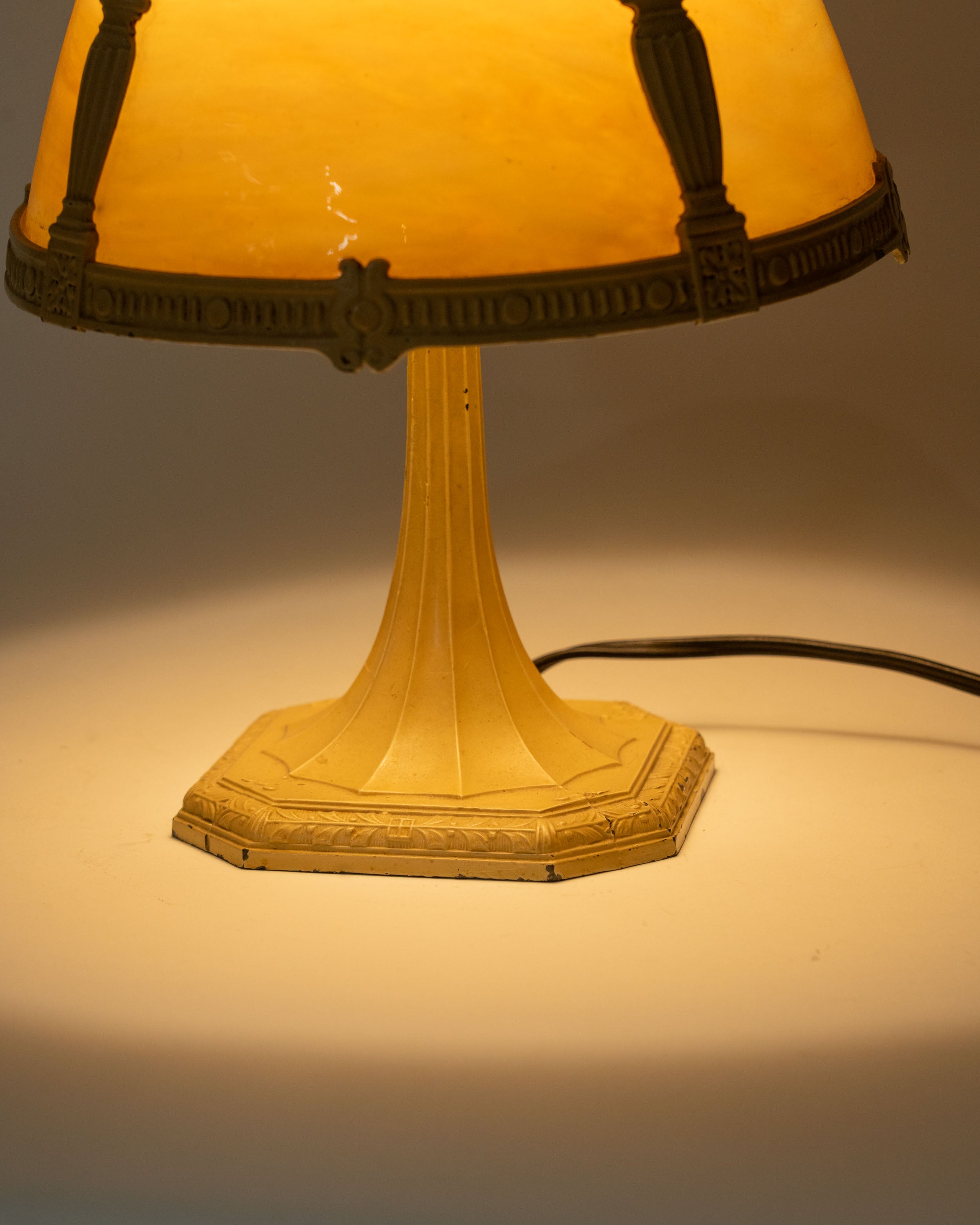 Lampe d’appoint à panneau en vitre