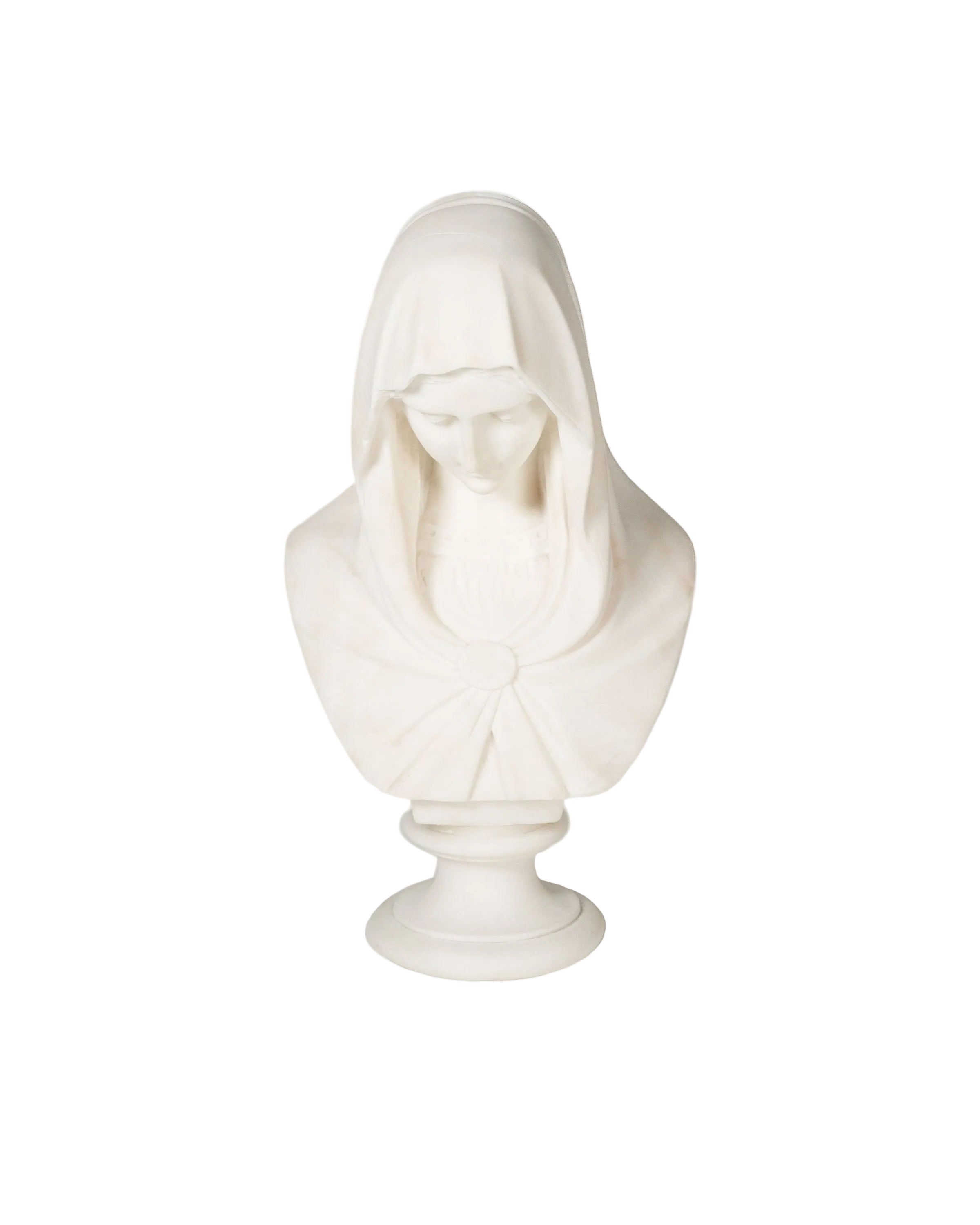 Buste en marbre Vierge Marie