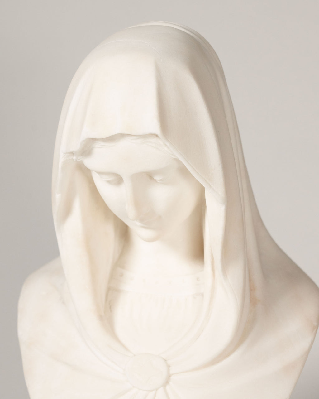 Marble bust Virgin Mary