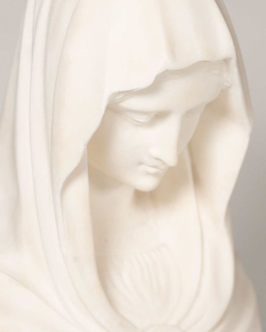 Marble bust Virgin Mary