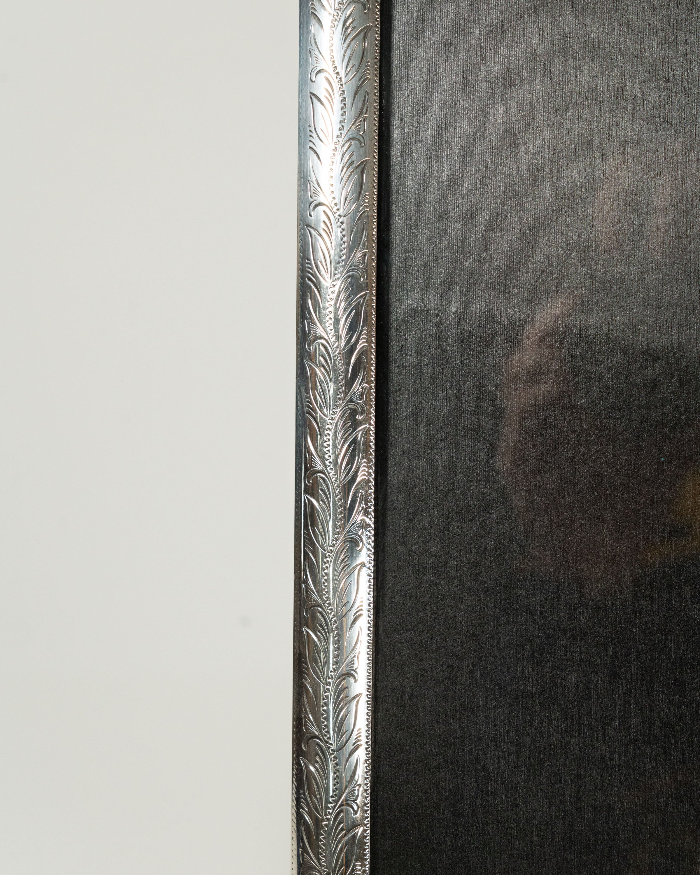 Cadre photo ancien en placage d’argent - 11 x 14 po