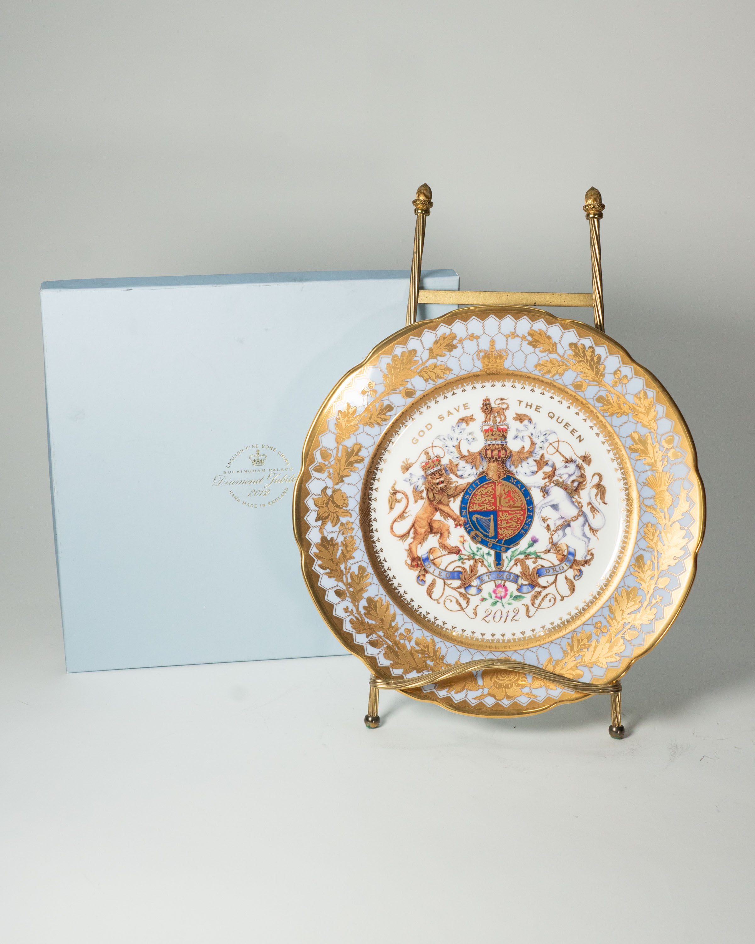 Assiette commémorative Diamond Jubilee — Reine Élizabeth II, 60 ans de règne, 2012