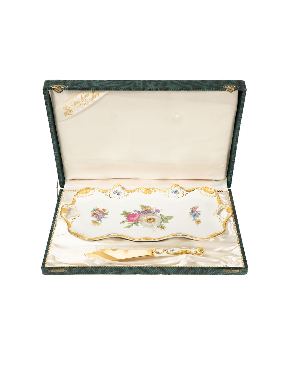 Service à gâteau Alka Kunst Bavaria — Porcelaine, Allemagne vers 1960