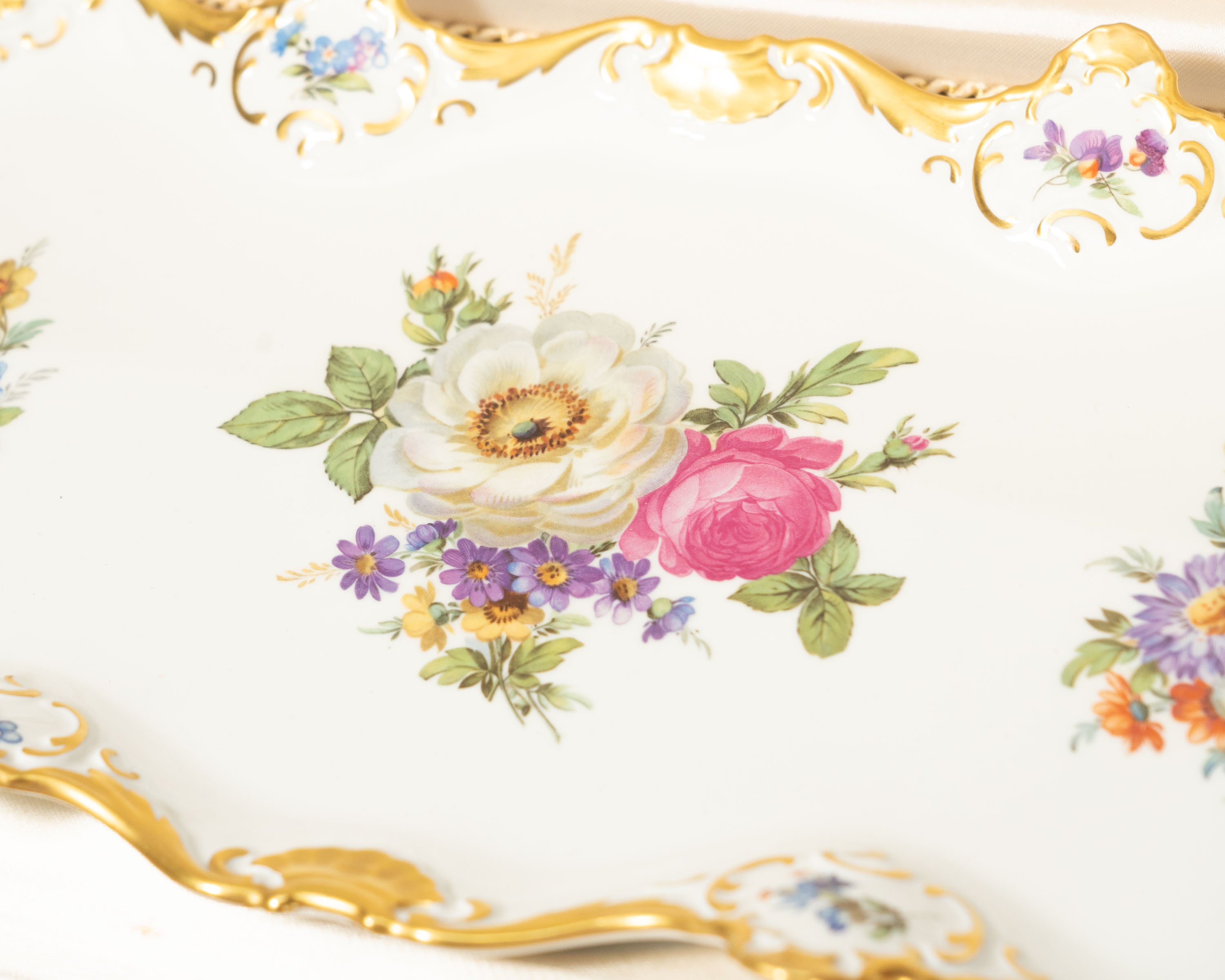 Service à gâteau Alka Kunst Bavaria — Porcelaine, Allemagne vers 1960