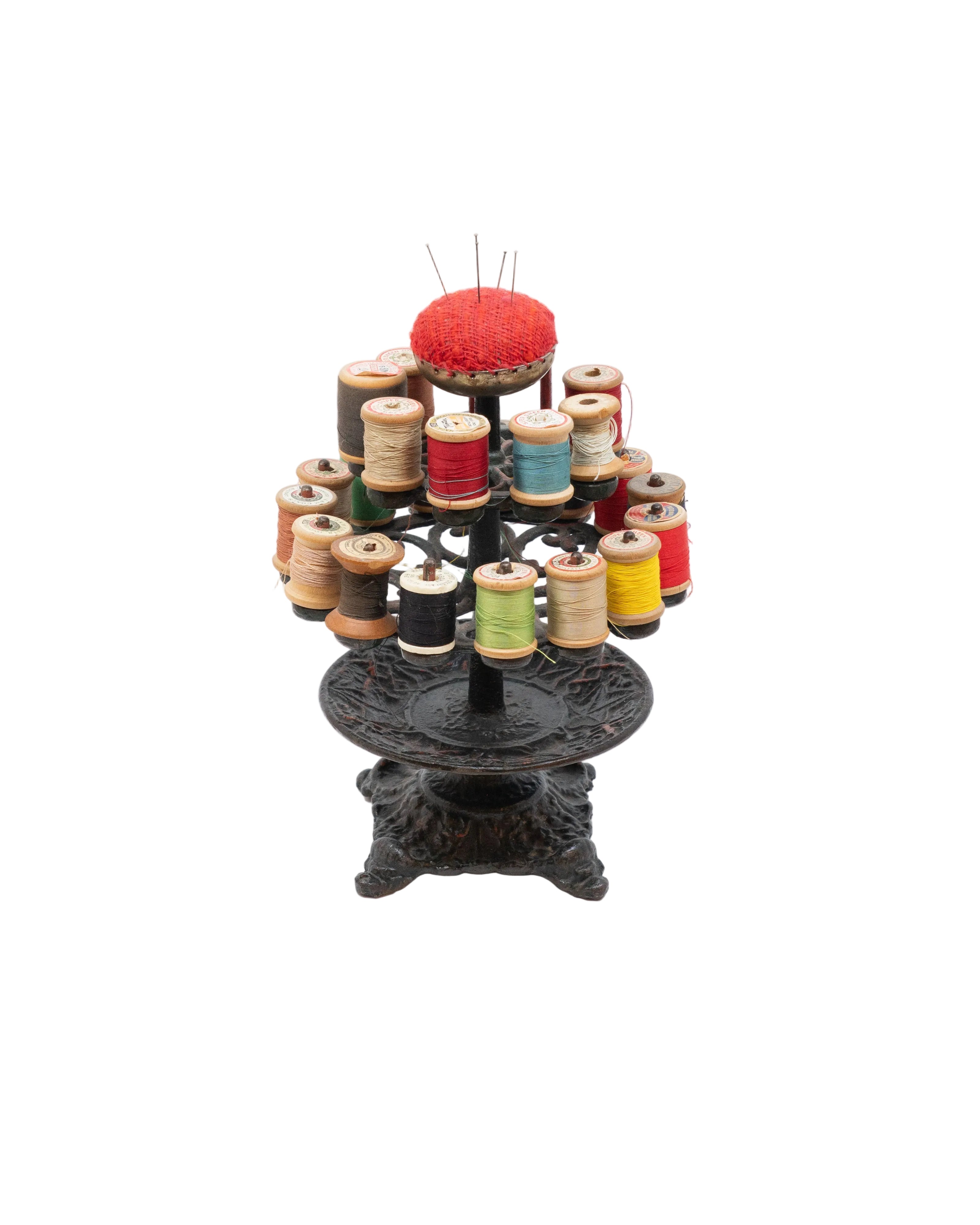 Porte-bobines victorien en fonte – États-Unis, C. 1890