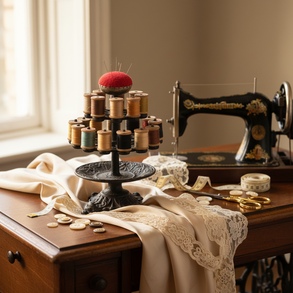 Porte-bobines victorien en fonte – États-Unis, C. 1890