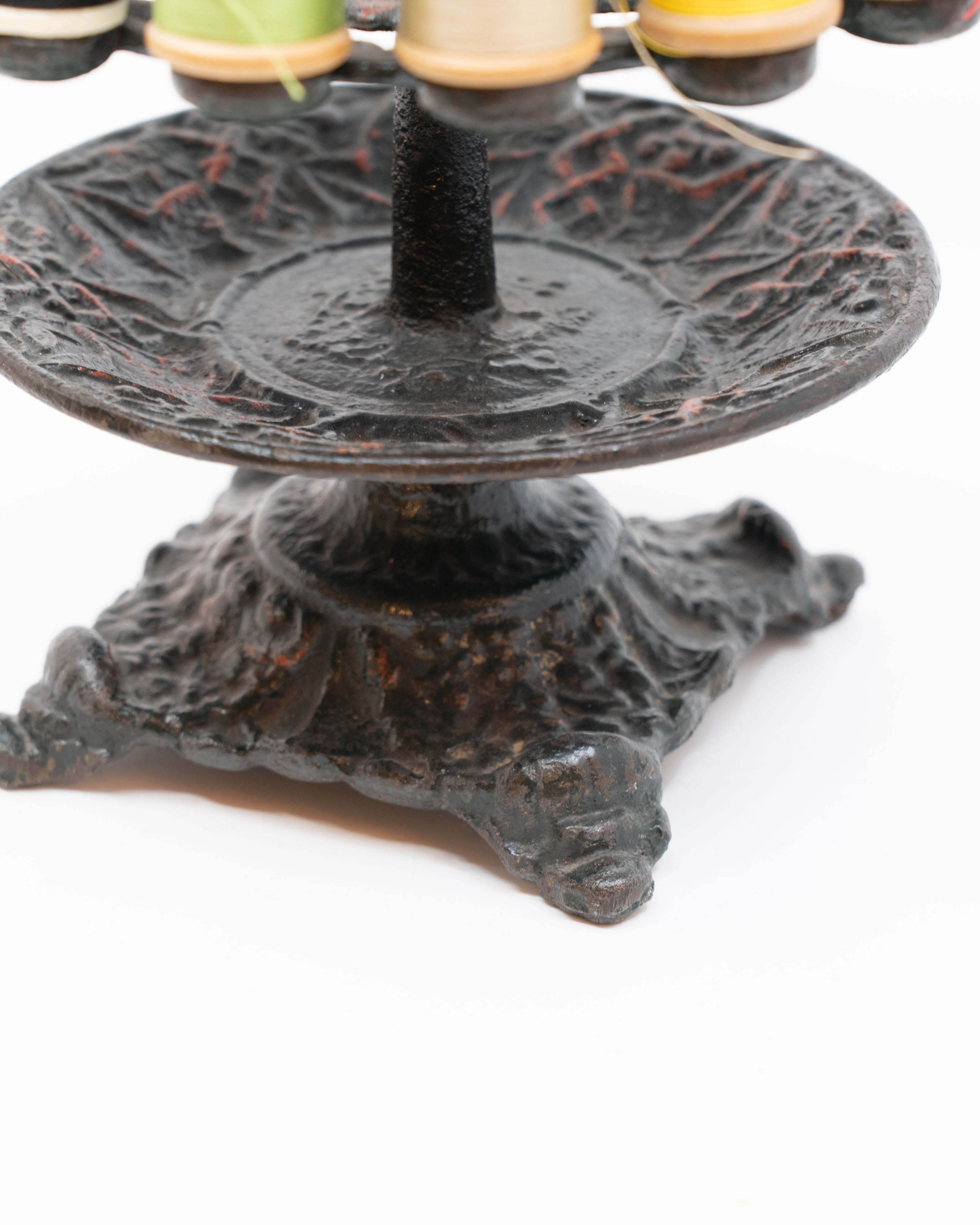 Porte-bobines victorien en fonte – États-Unis, C. 1890