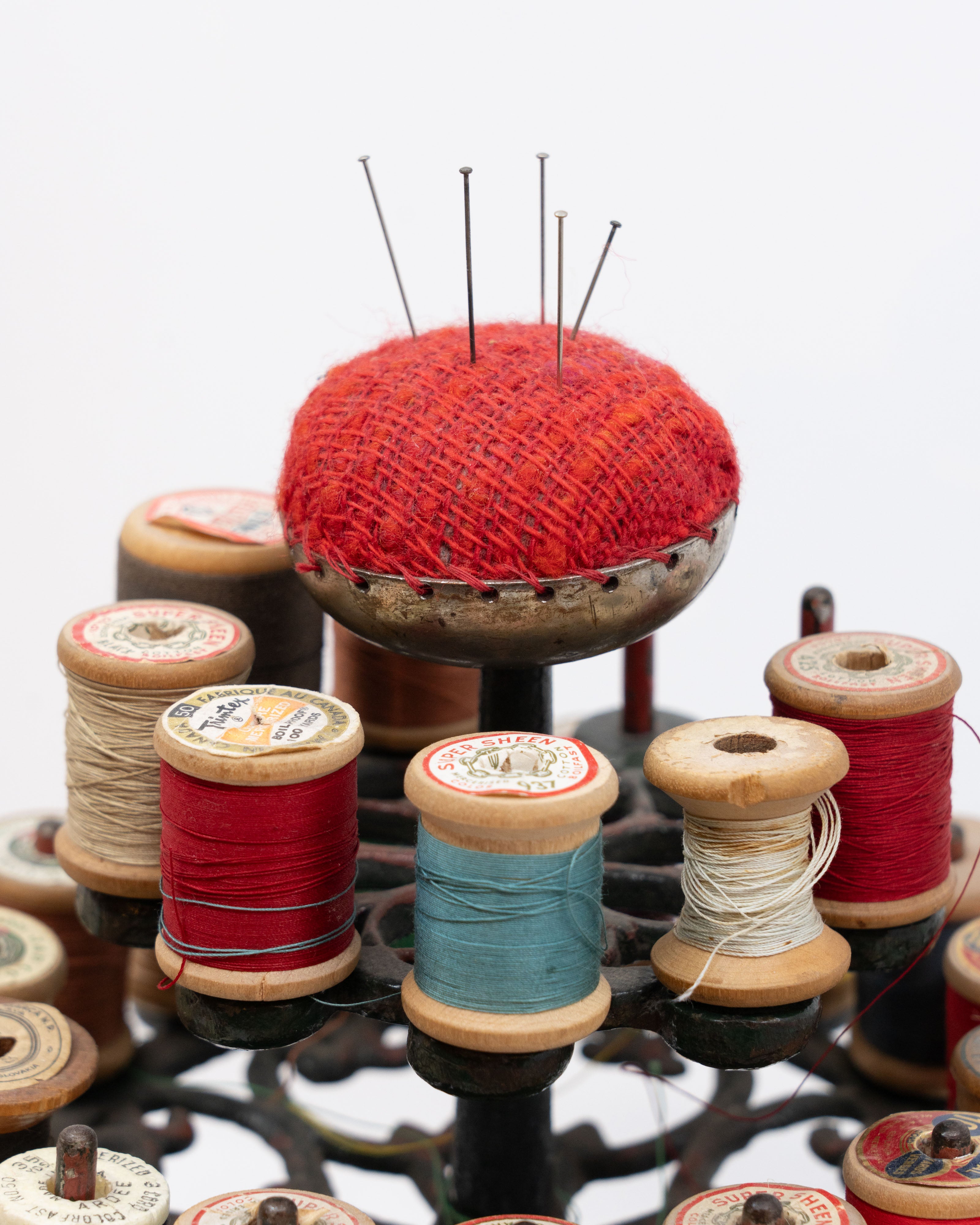 Porte-bobines victorien en fonte – États-Unis, C. 1890