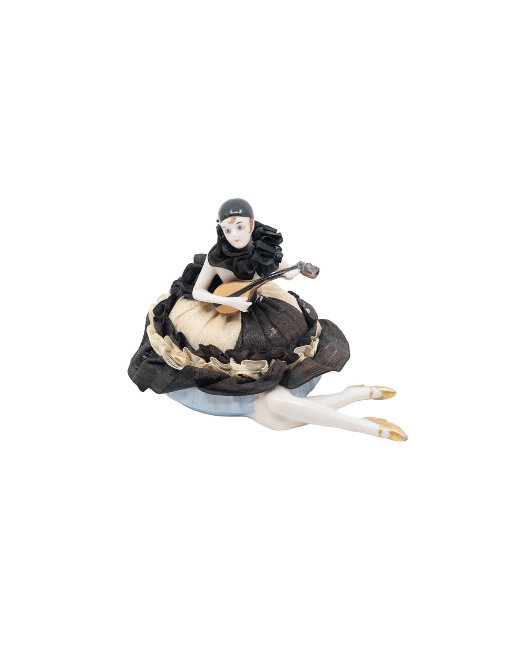 Poudrière Art Déco allemande en porcelaine peinte – C. 1910
