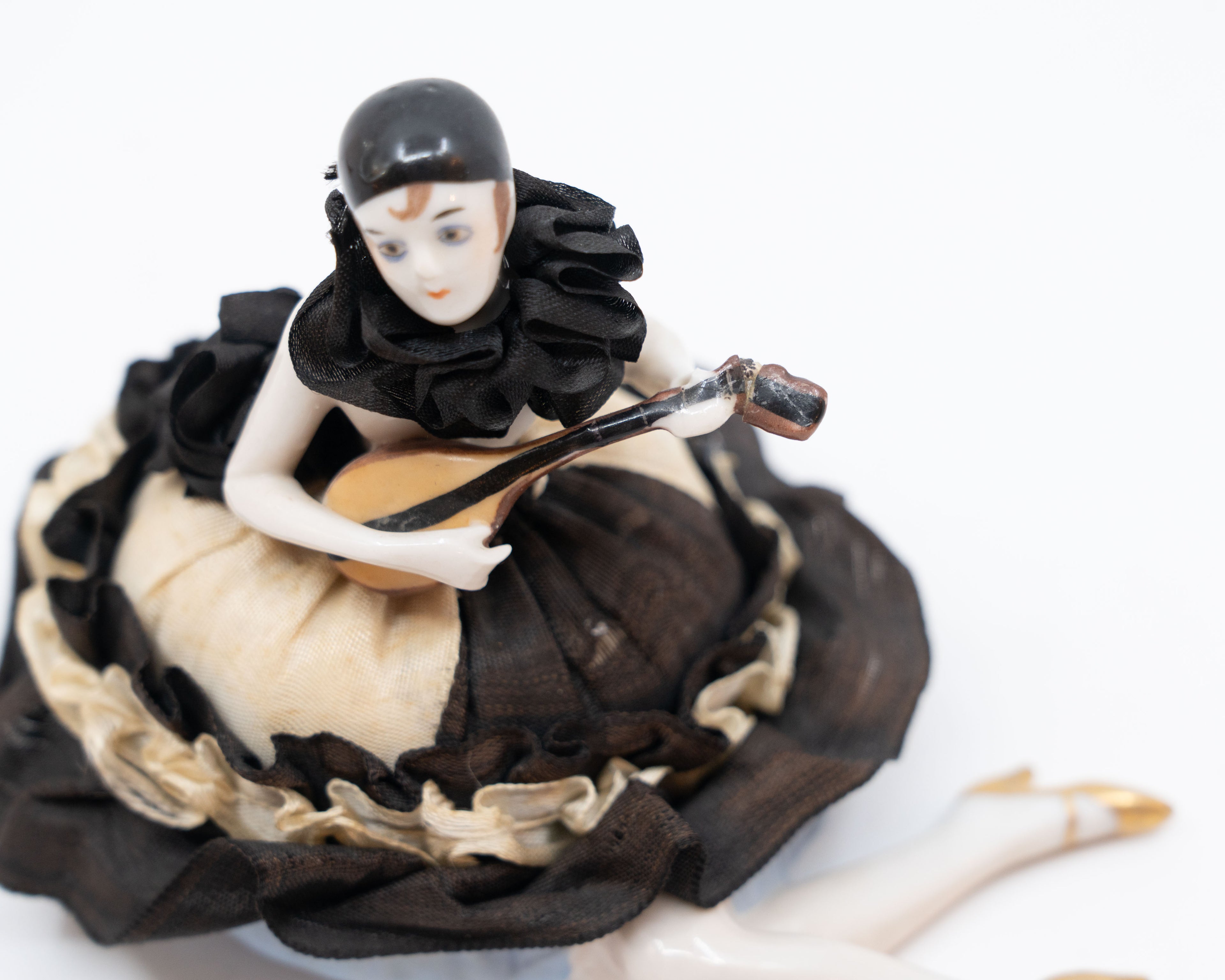 Poudrière Art Déco allemande en porcelaine peinte – C. 1910