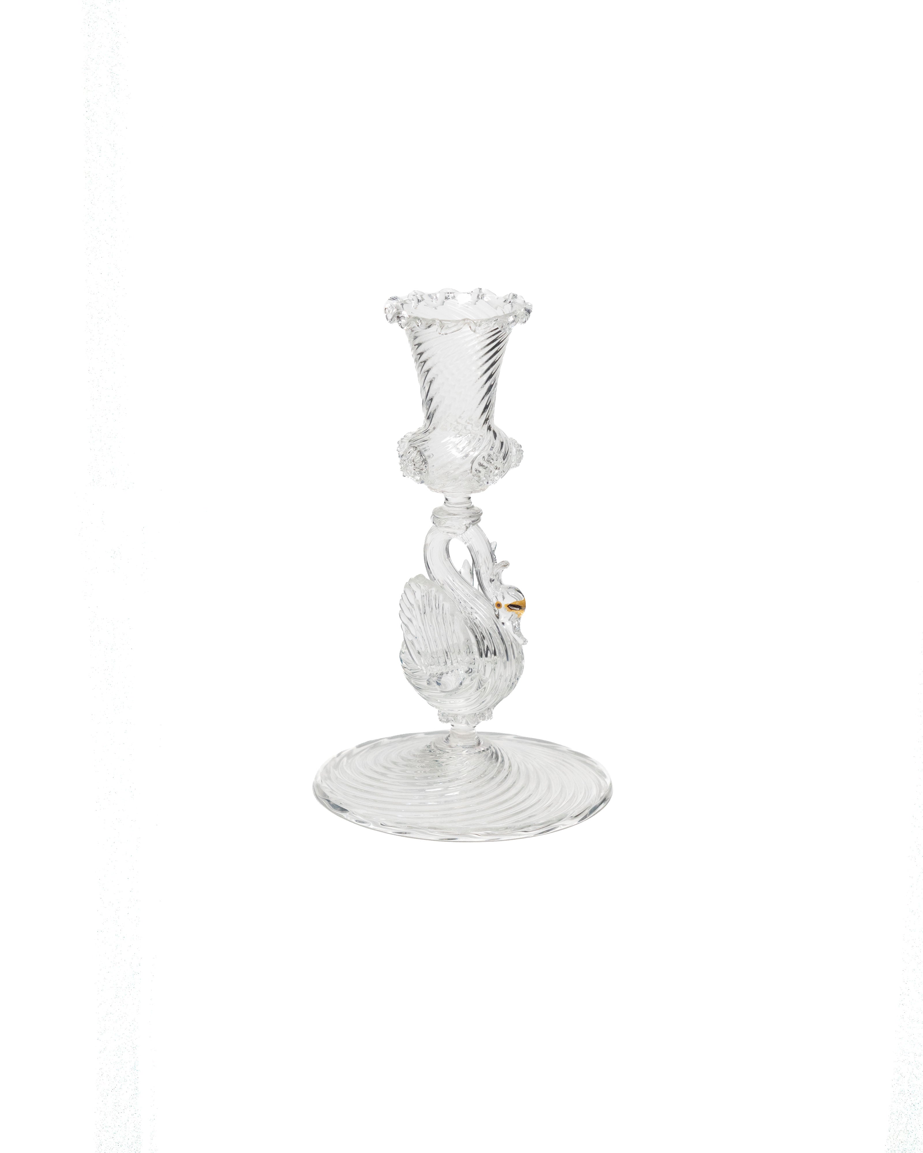 Chandelier cygne en verre soufflé de Murano – C. 1900