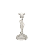 Frosted glass Musketeer candlestick - Cristallerie de Portieux