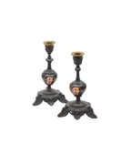 Pair of Egyptian-inspired candleholders by Adolphe Mougin