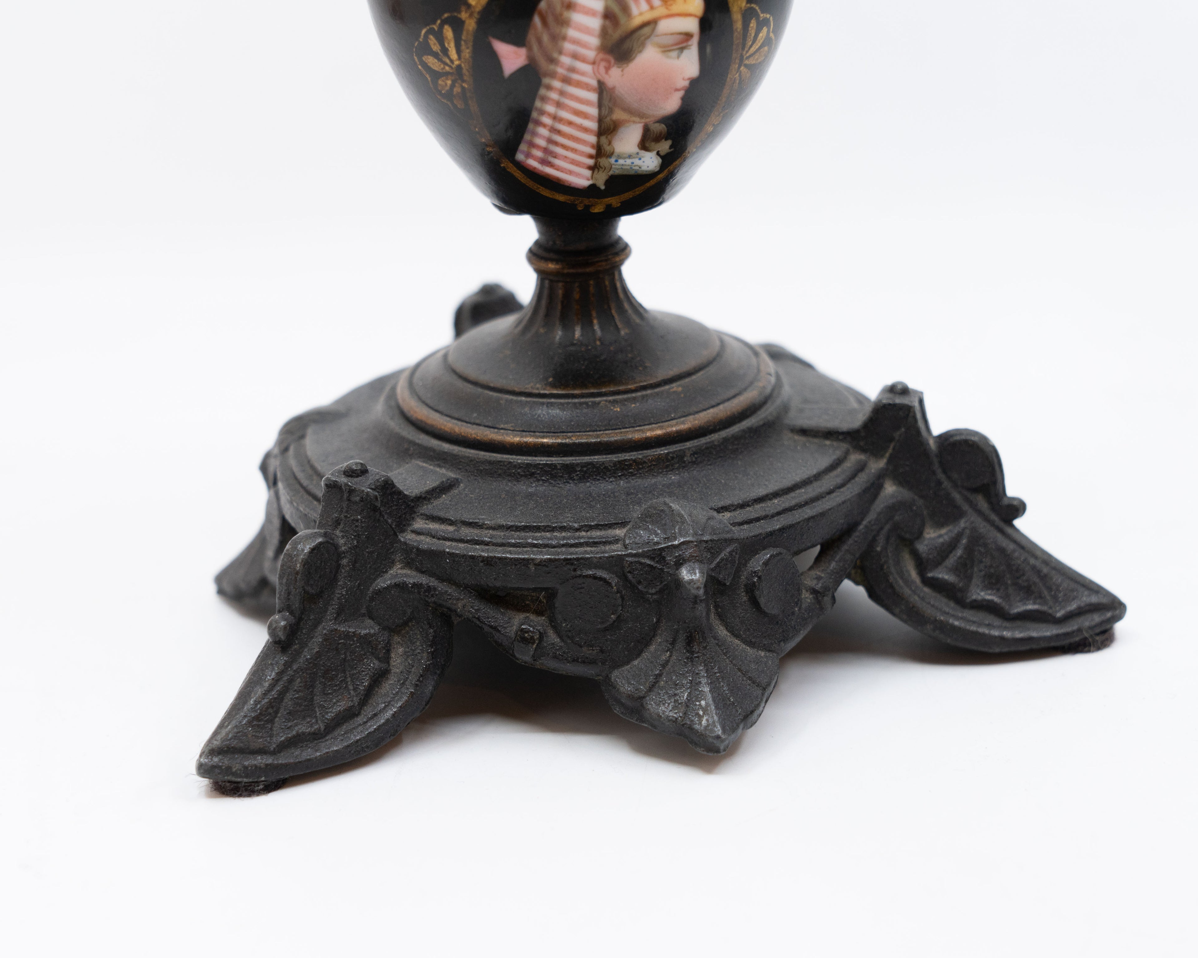 Pair of Egyptian-inspired candleholders by Adolphe Mougin