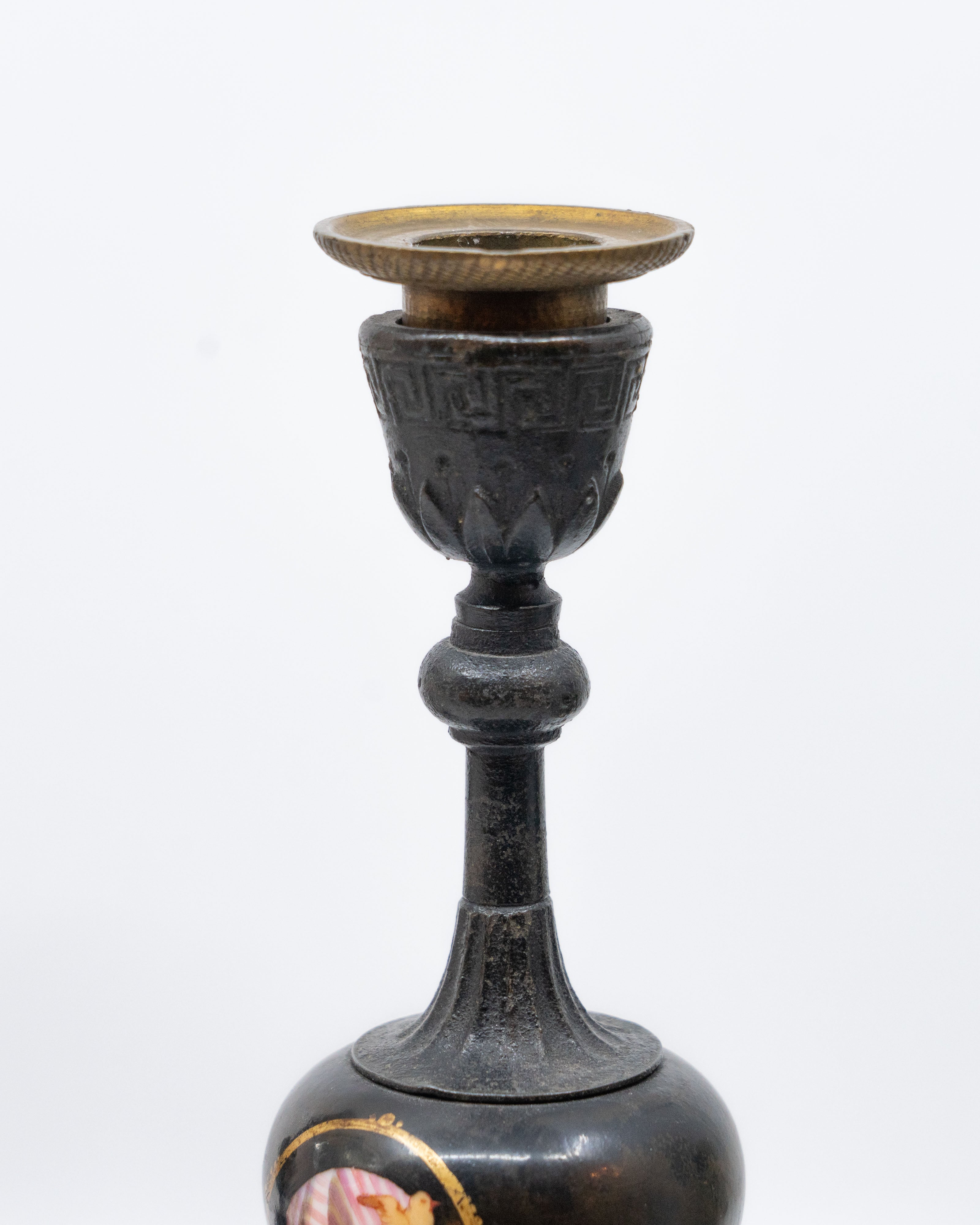 Pair of Egyptian-inspired candleholders by Adolphe Mougin
