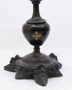 Pair of Egyptian-inspired candleholders by Adolphe Mougin