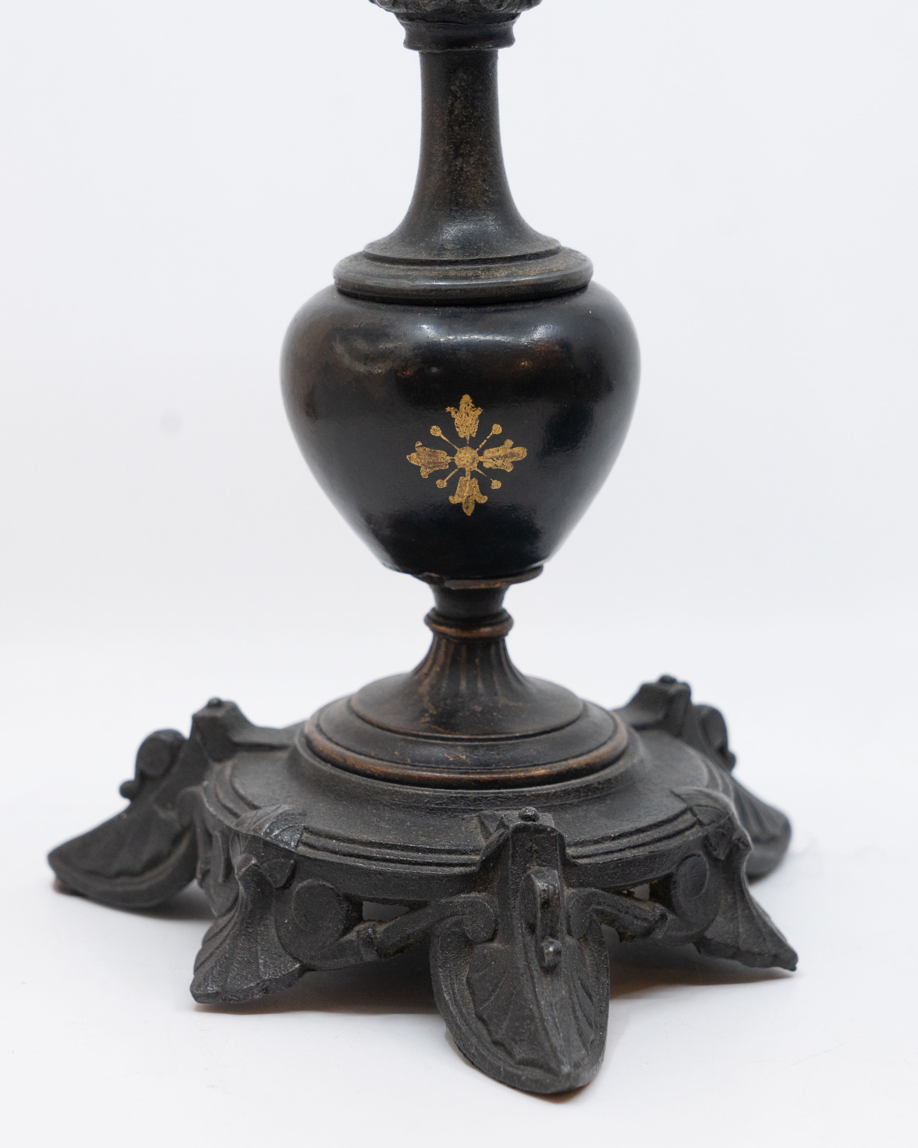Pair of Egyptian-inspired candleholders by Adolphe Mougin
