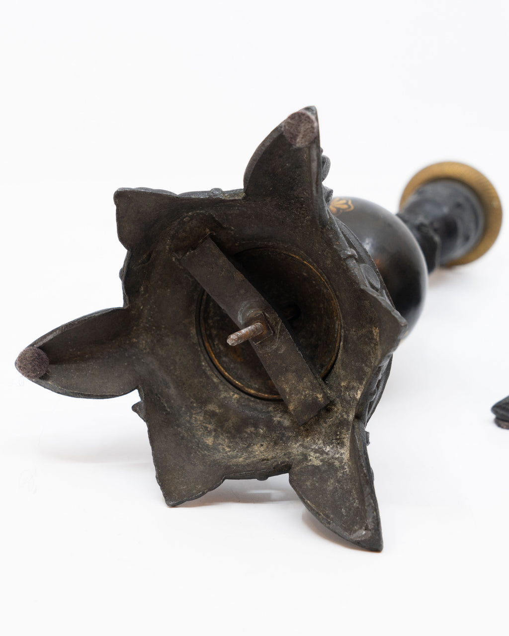 Pair of Egyptian-inspired candleholders by Adolphe Mougin