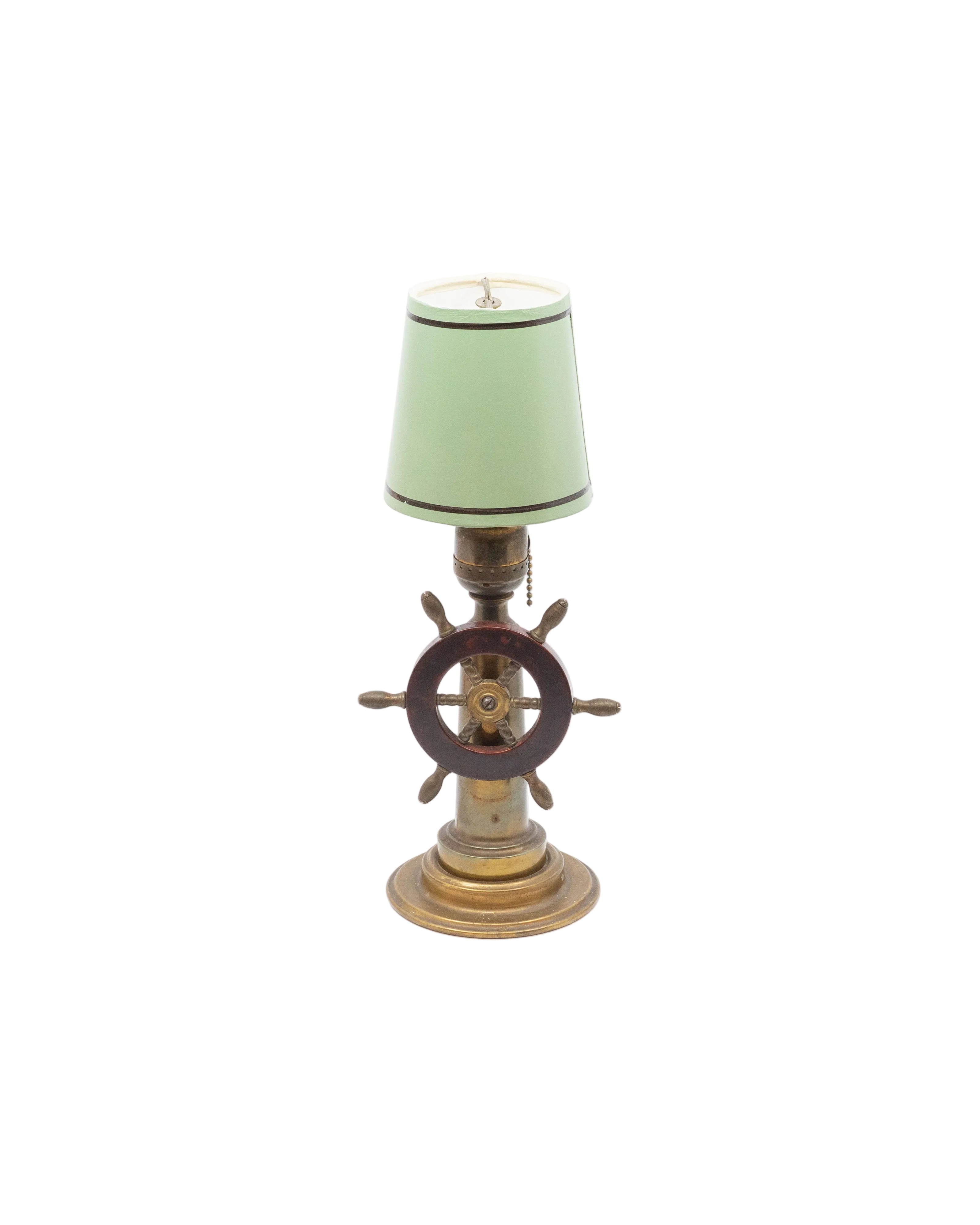 Naval table lamp - bronze and bakelite