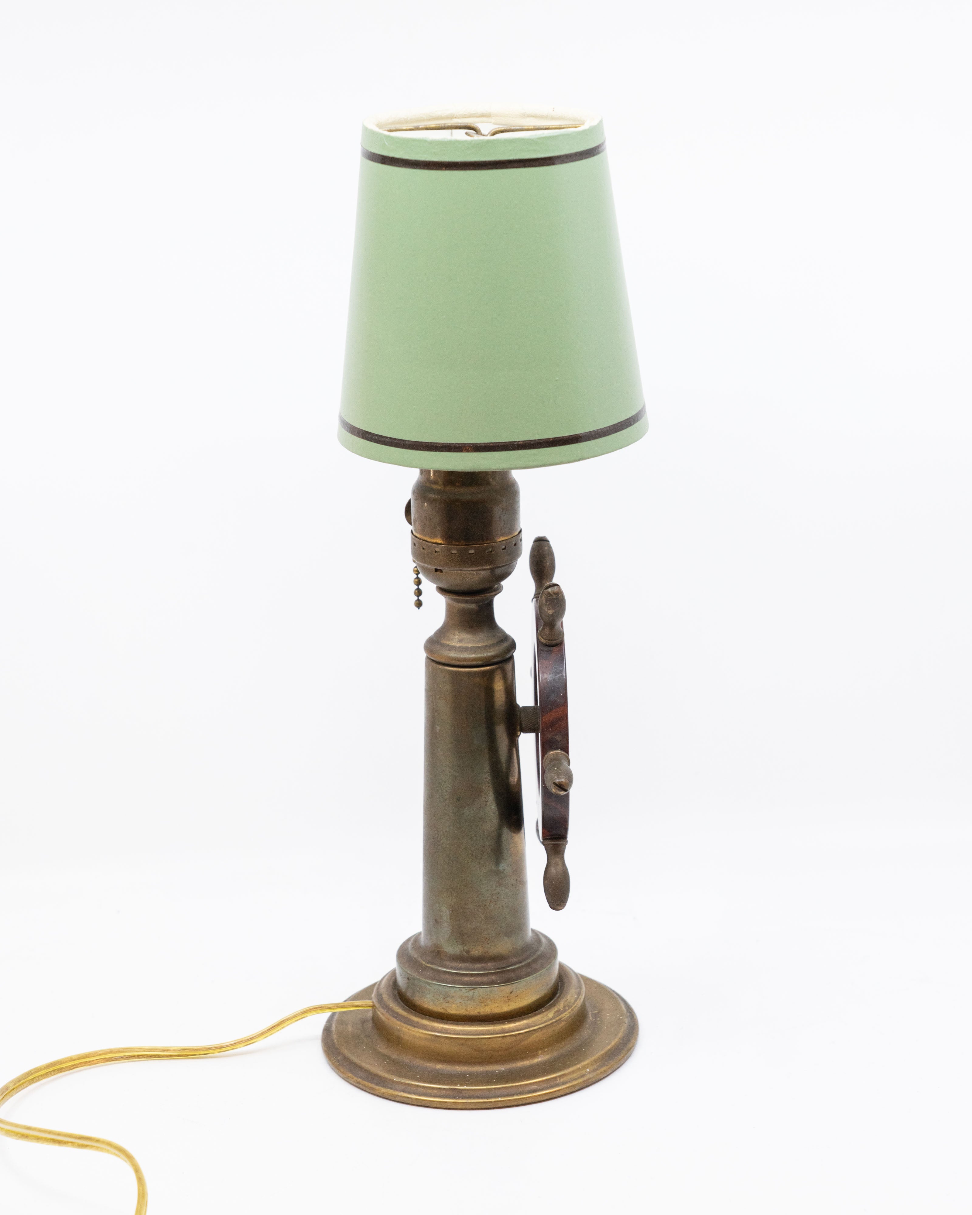 Naval table lamp - bronze and bakelite