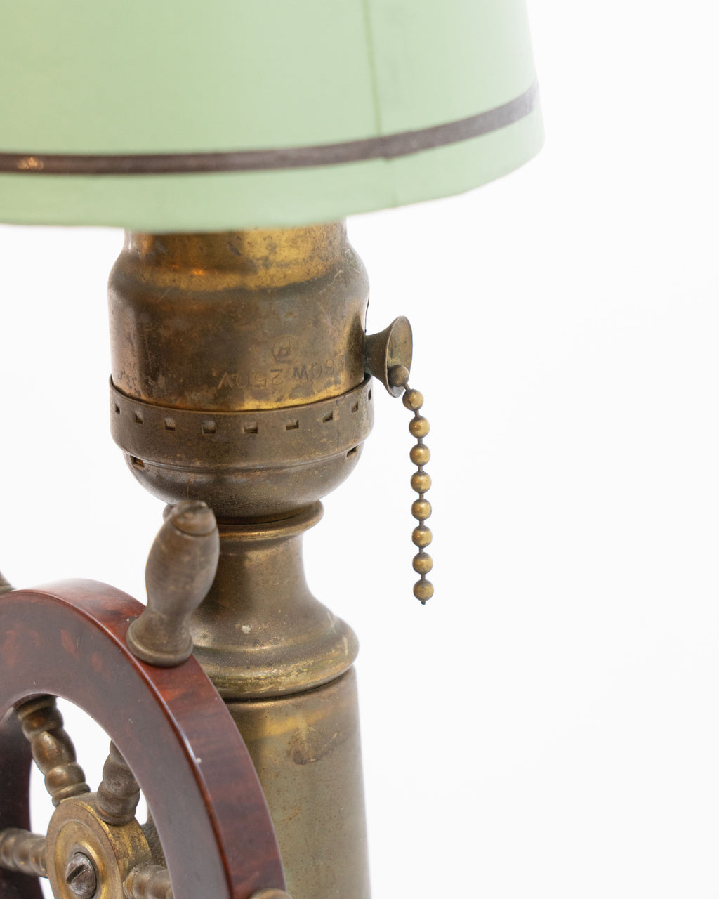 Naval table lamp - bronze and bakelite