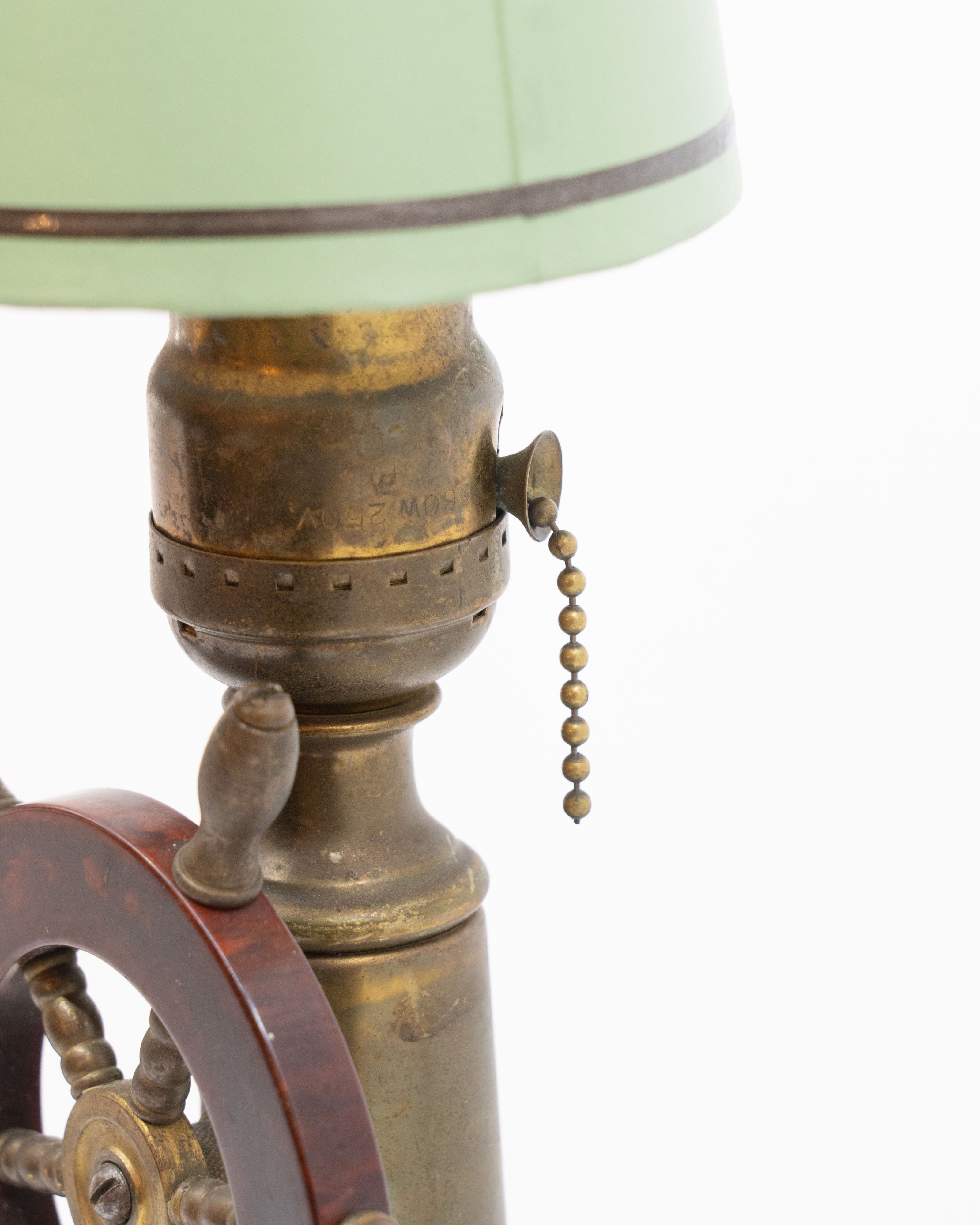 Naval table lamp - bronze and bakelite