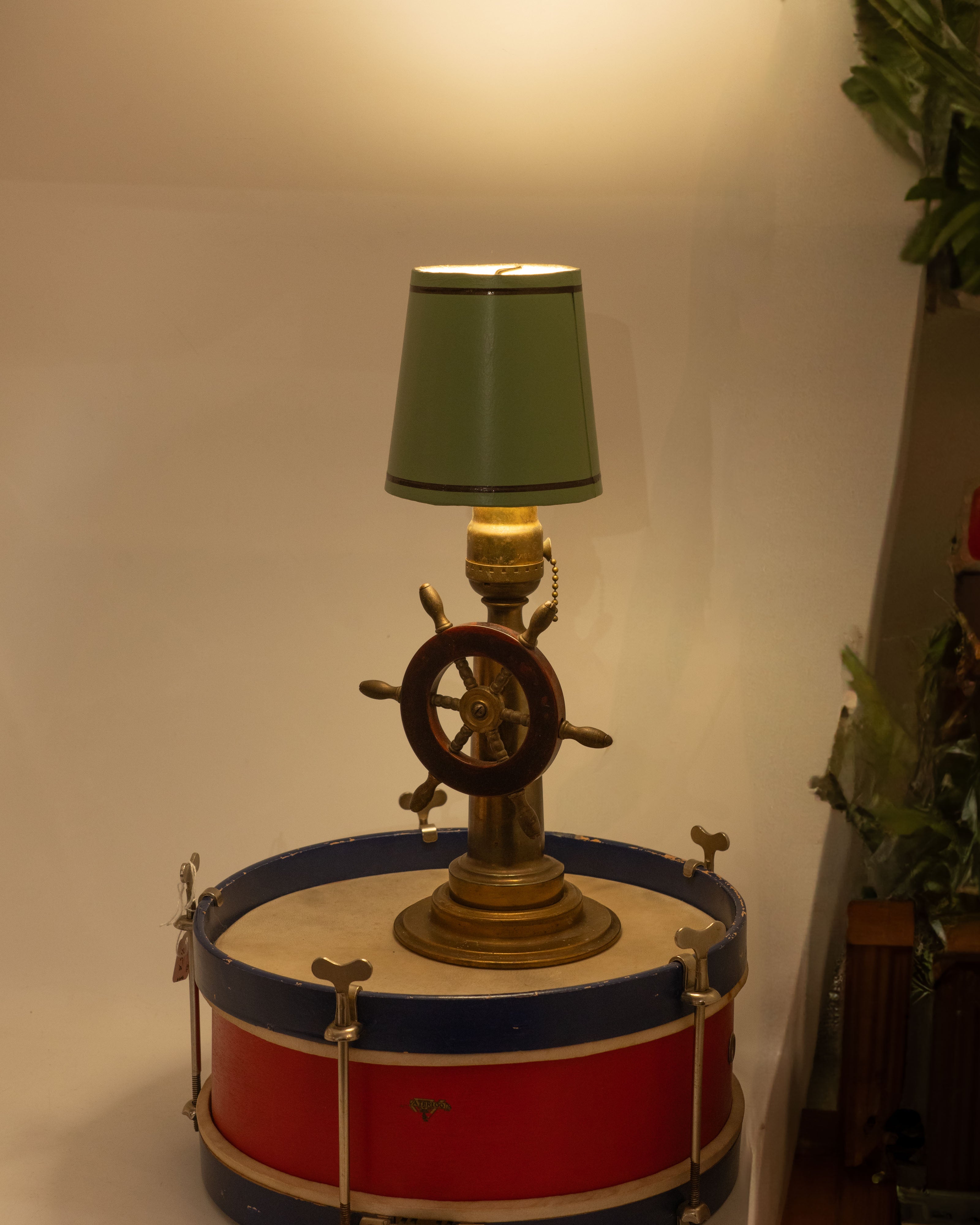 Naval table lamp - bronze and bakelite