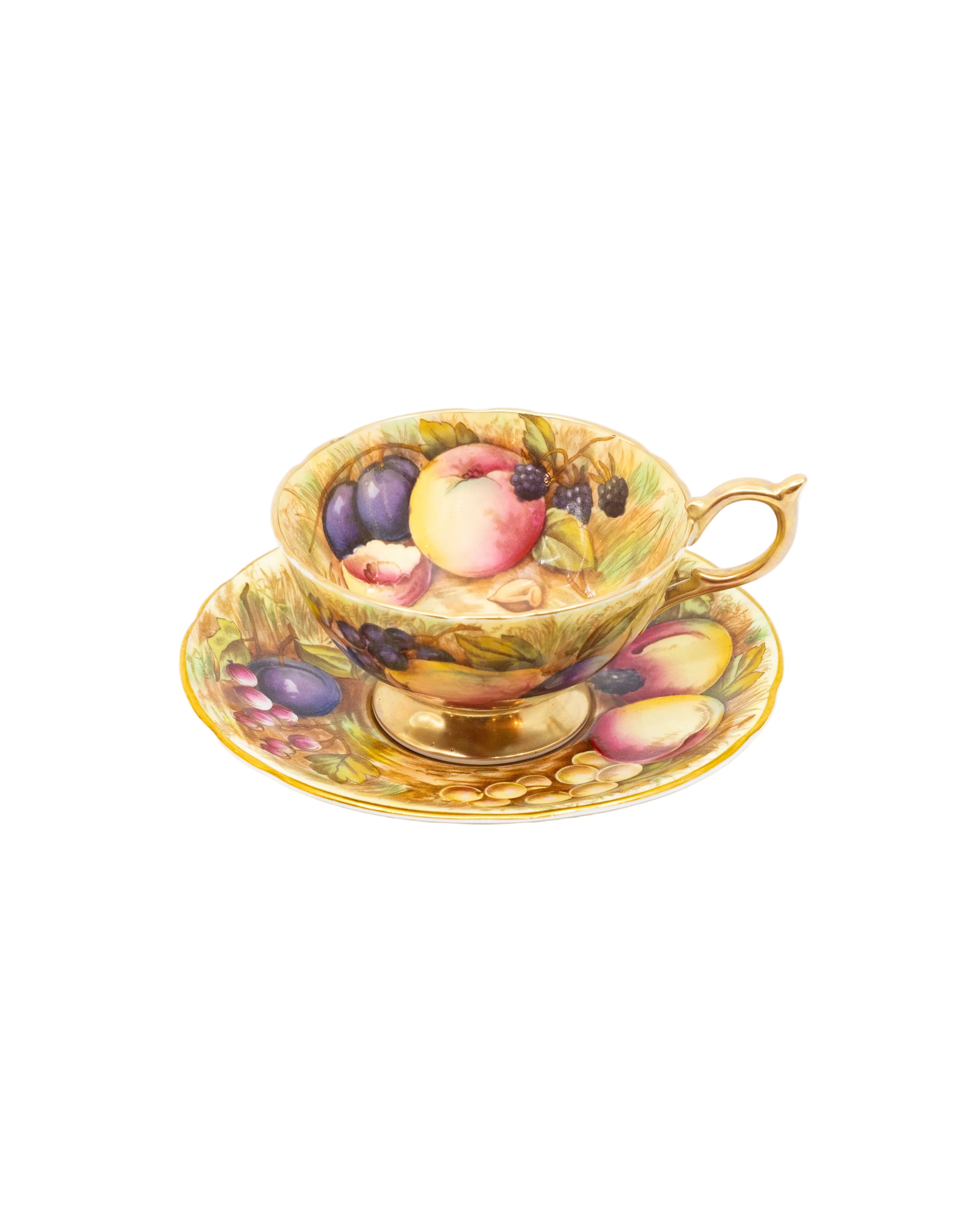 Tasse à thé de collection Aynsley décor Orchard