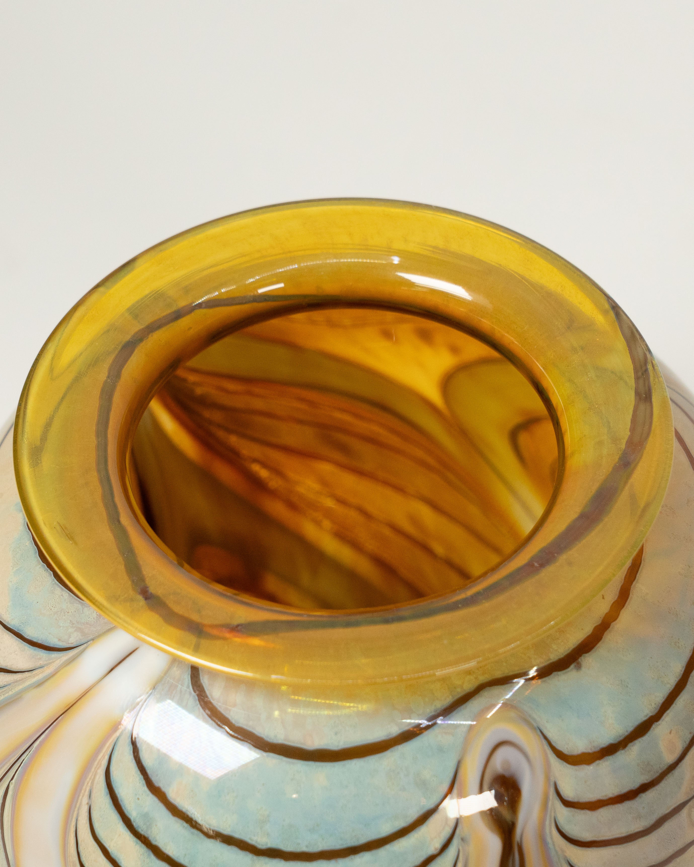 Peacock Feather Vase by Demaine Studio - 1978