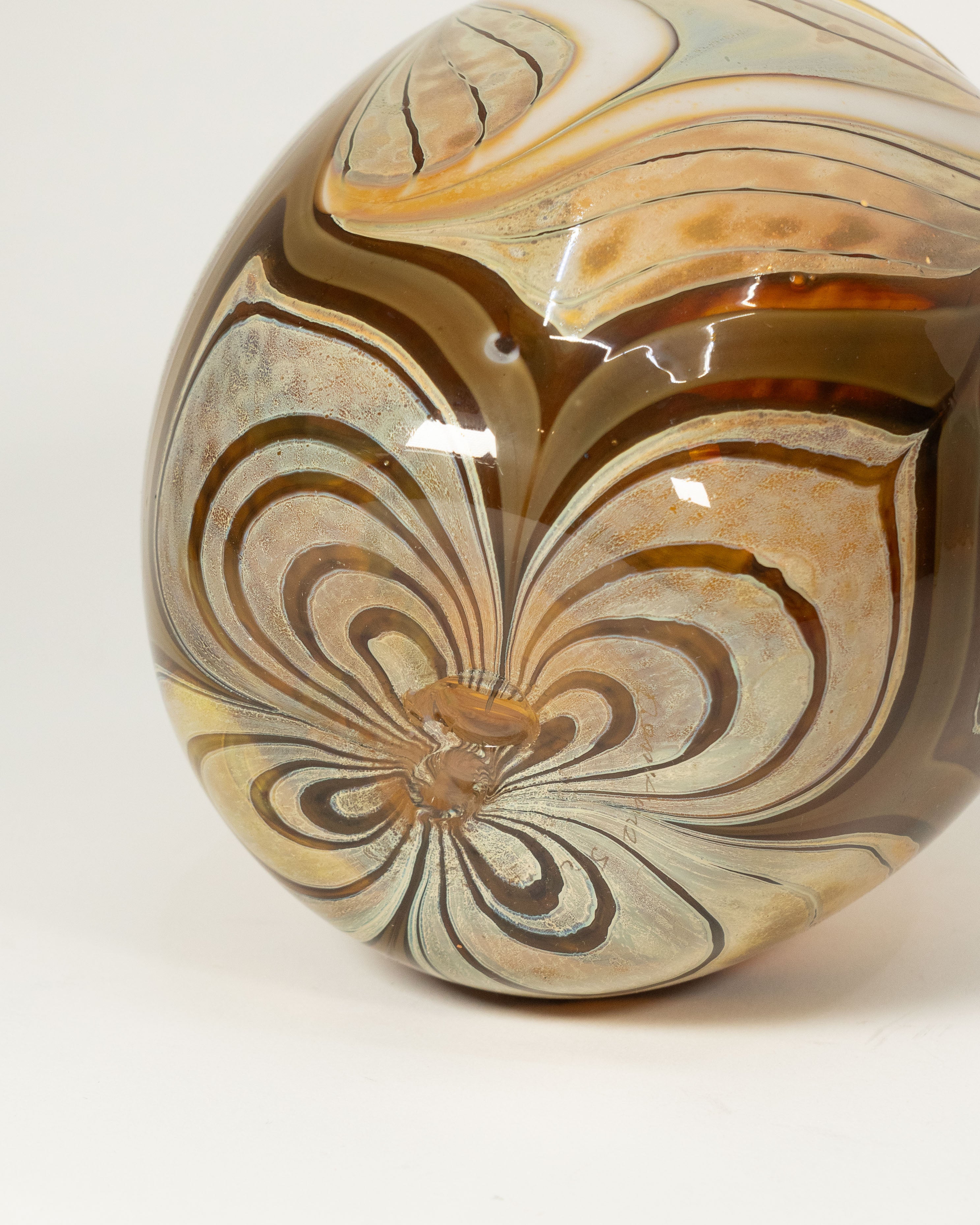 Peacock Feather Vase by Demaine Studio - 1978