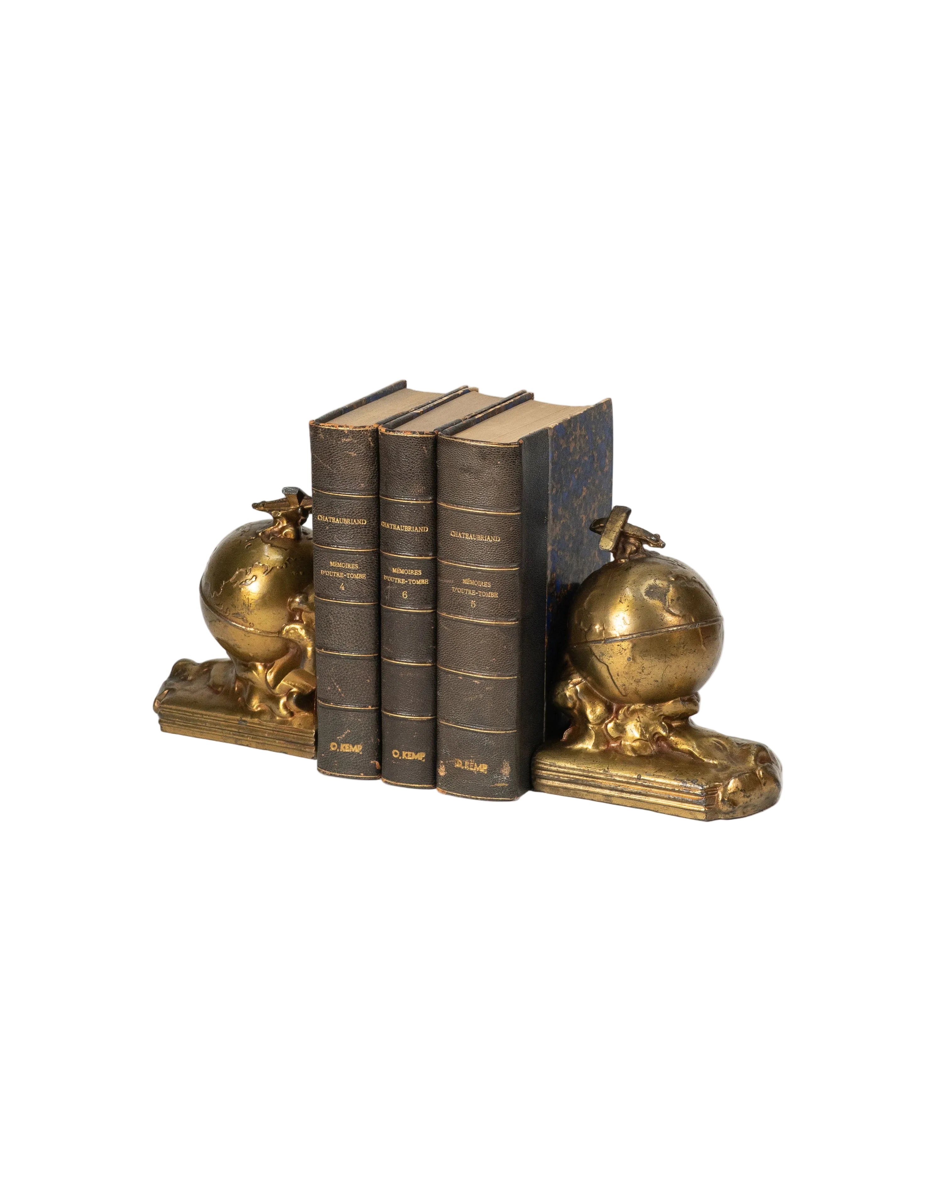 Appui-livres Globe et avion