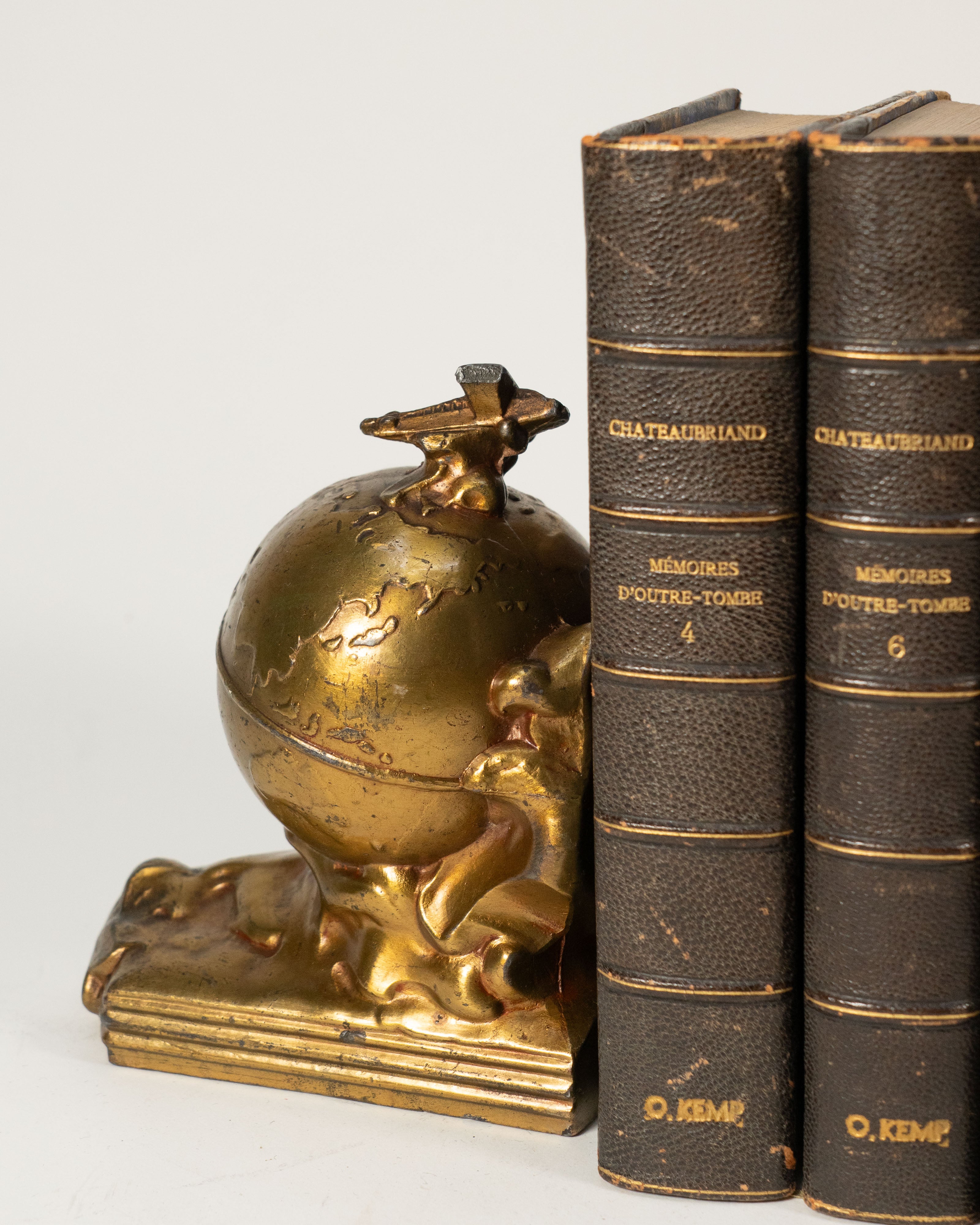 Appui-livres Globe et avion