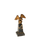 Gilt metal and marble watch stand, imperial eagle — France, 19th century