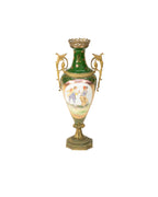 Decorative French porcelain and bronze vase